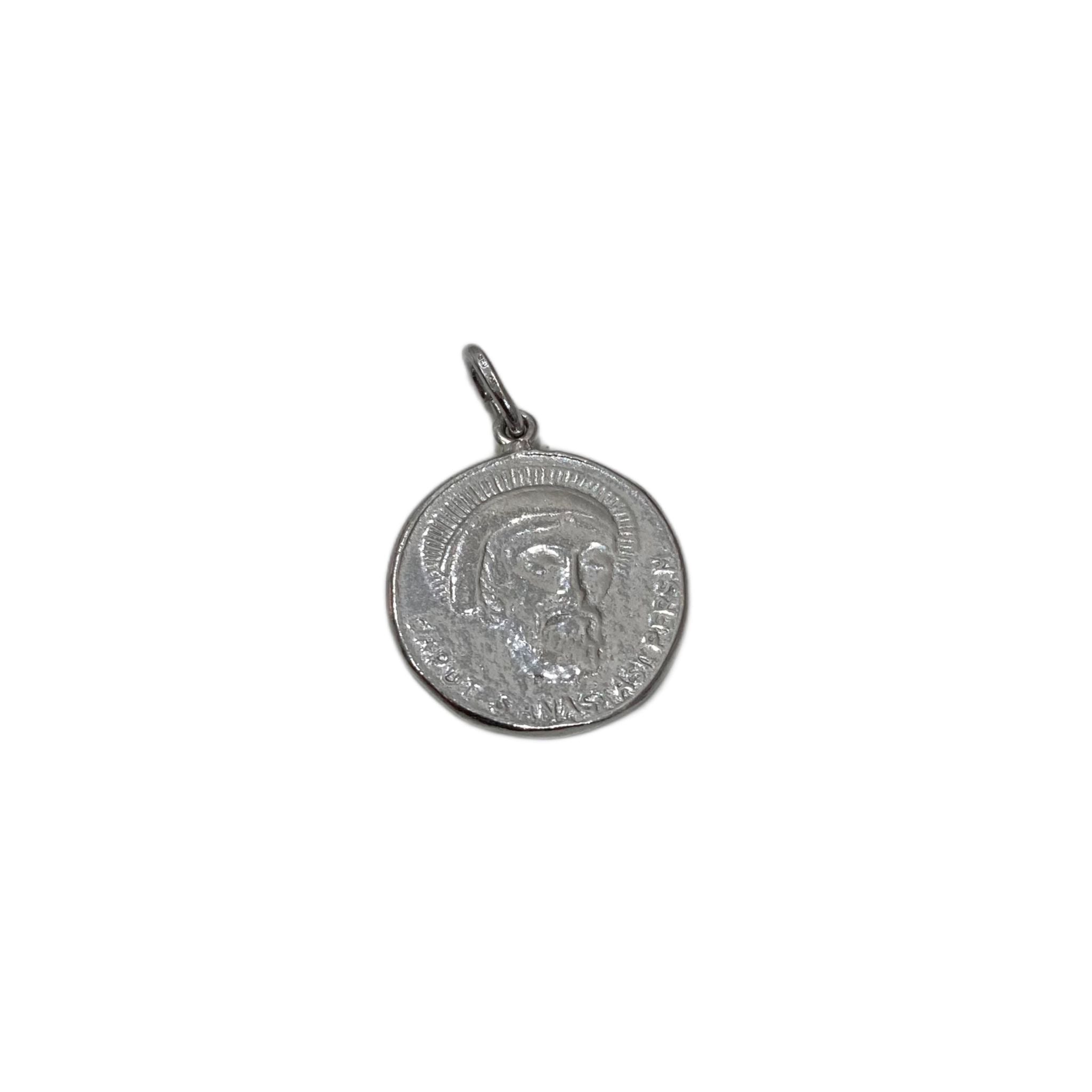 Tata Gisèle Ciondolo Iniziale In Argento 925 Rodiato – Medaglietta Rotonda 12mm Con Lettera Incisa – Gioiello Personalizzabile (Senza Catena)