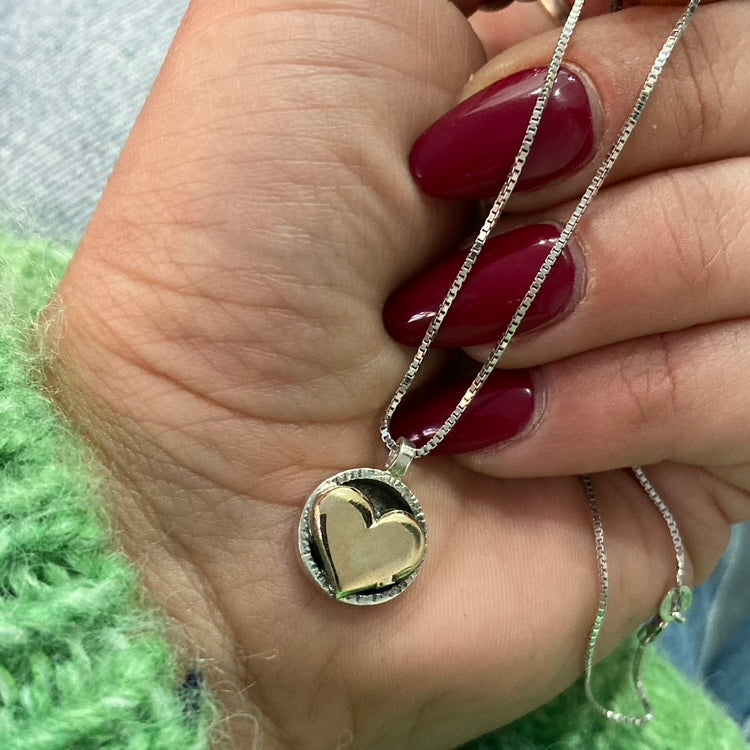 Collana cuore bicolor di RabiosaJewels