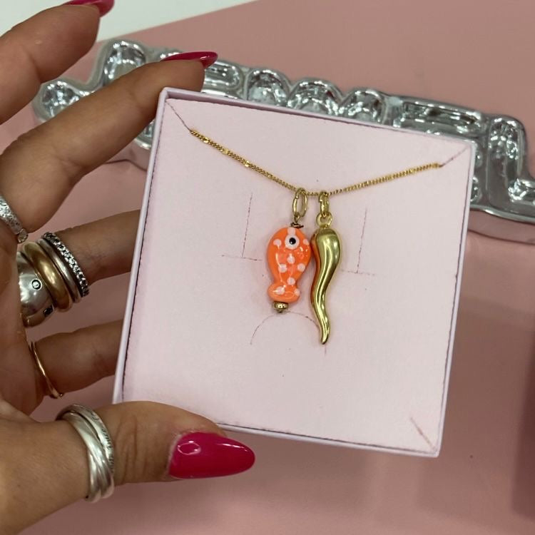 Collana PESCE E CORNO