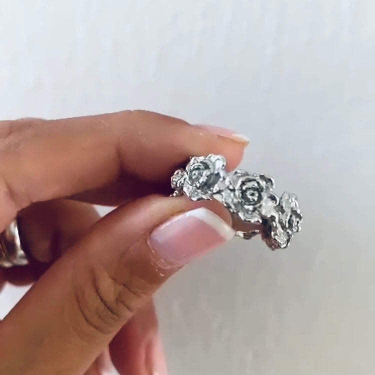 anello roselline in argento 925 di RabiosaJewels