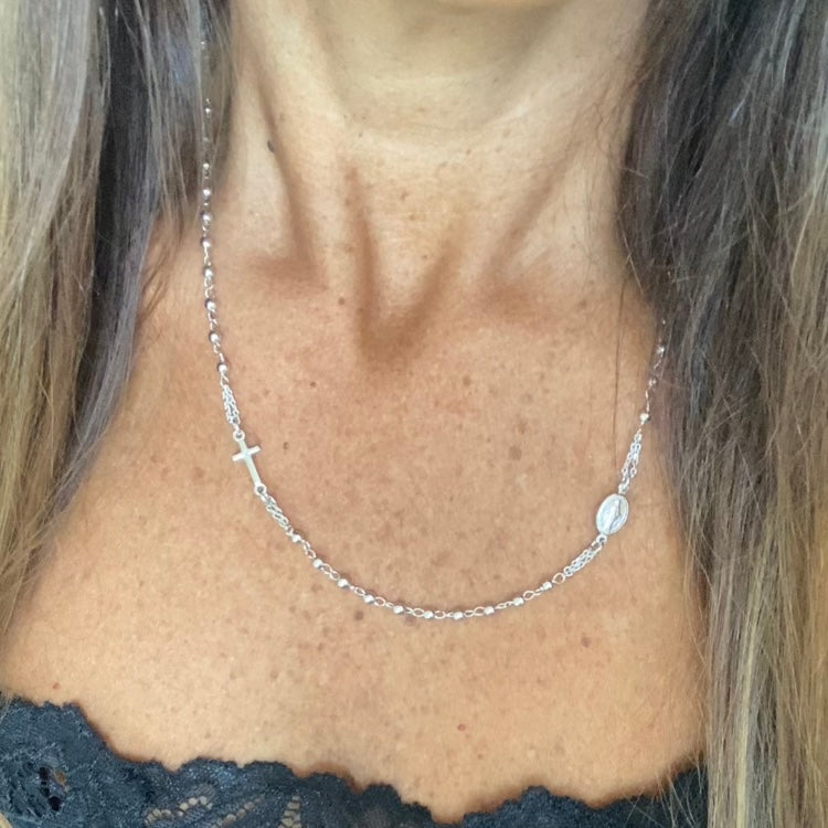 girocollo rosario in argento 925 di RabiosaJewels