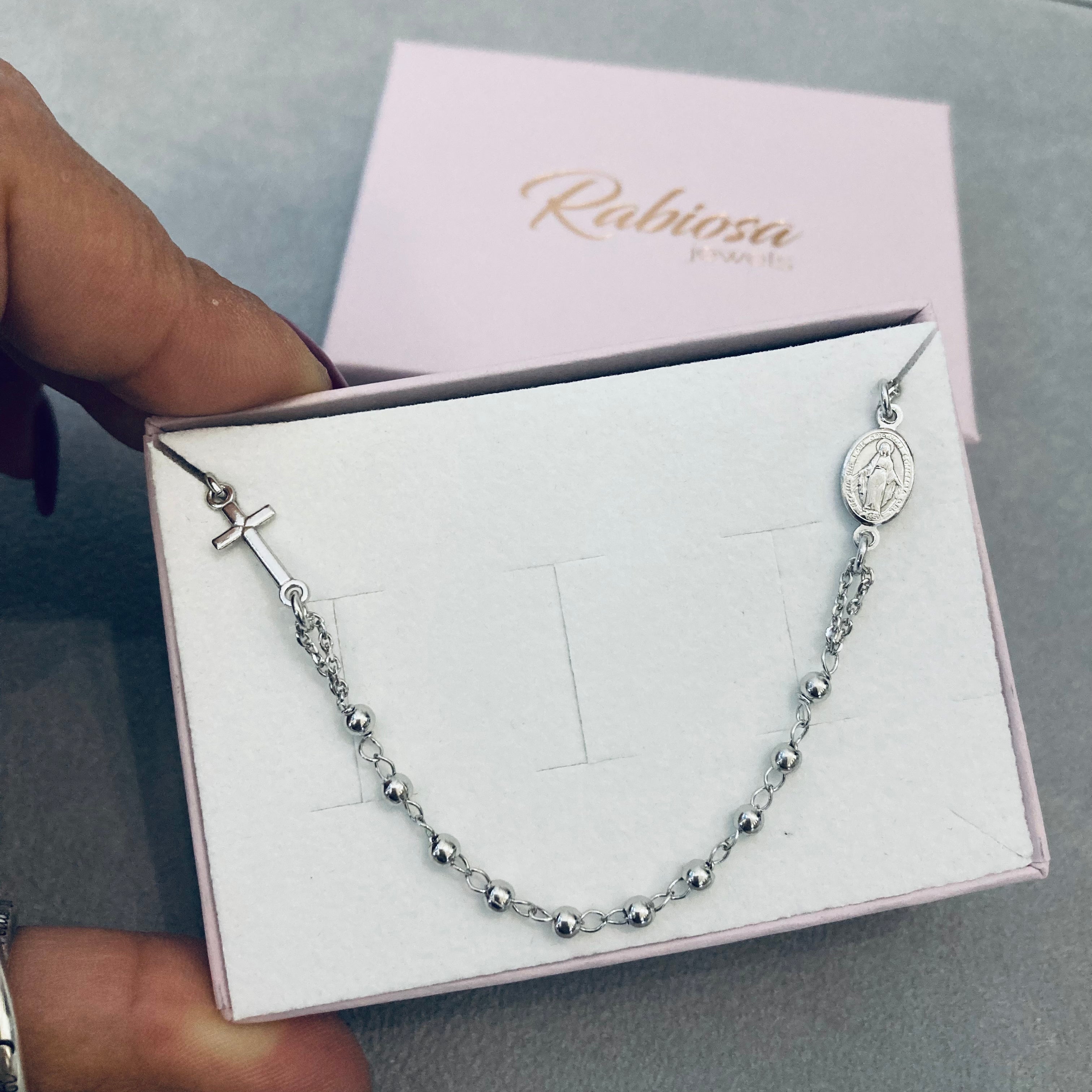 girocollo rosario in argento 925 di RabiosaJewels