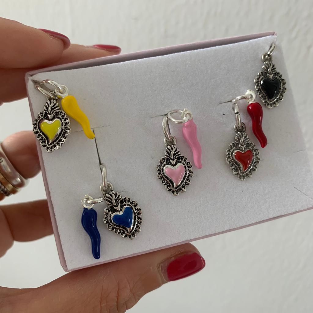 Collana CUORE SACRO & CORNO SMALTO