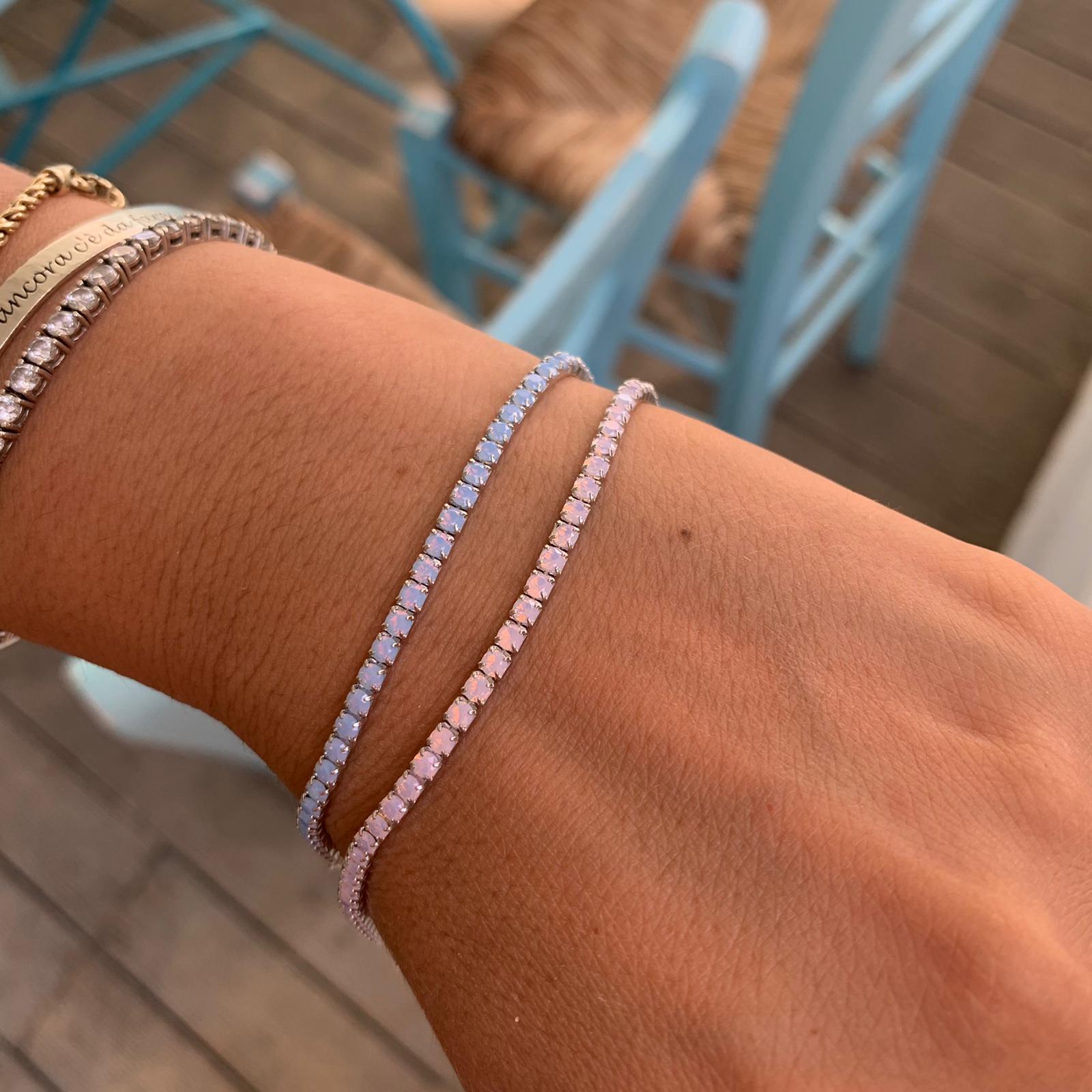 bracciale tennis con zirconi opale in argento 925. RabiosaJewels