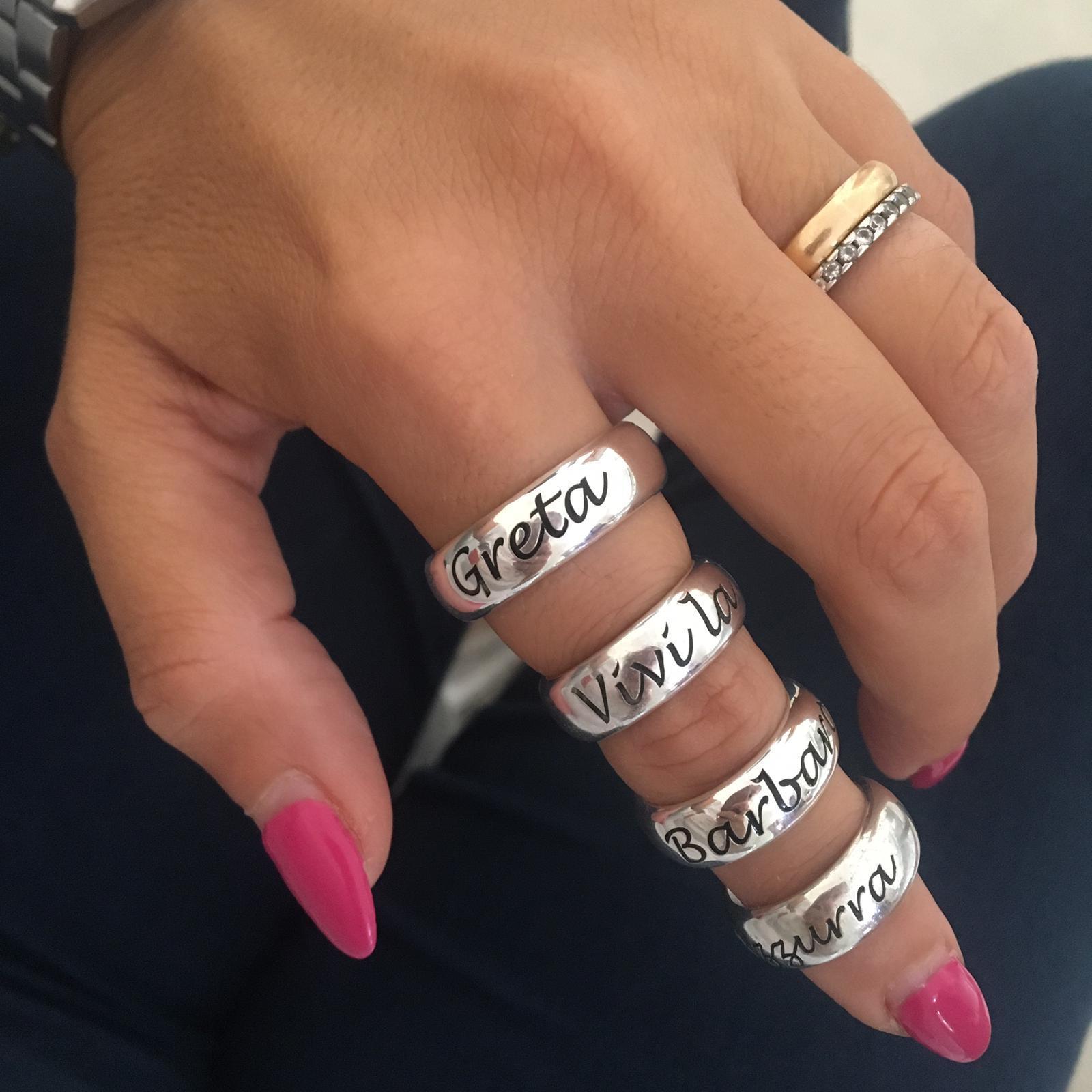 fedona 7mm personalizzata. argento925. incisione nera. RabiosaJewels (4370229755967)