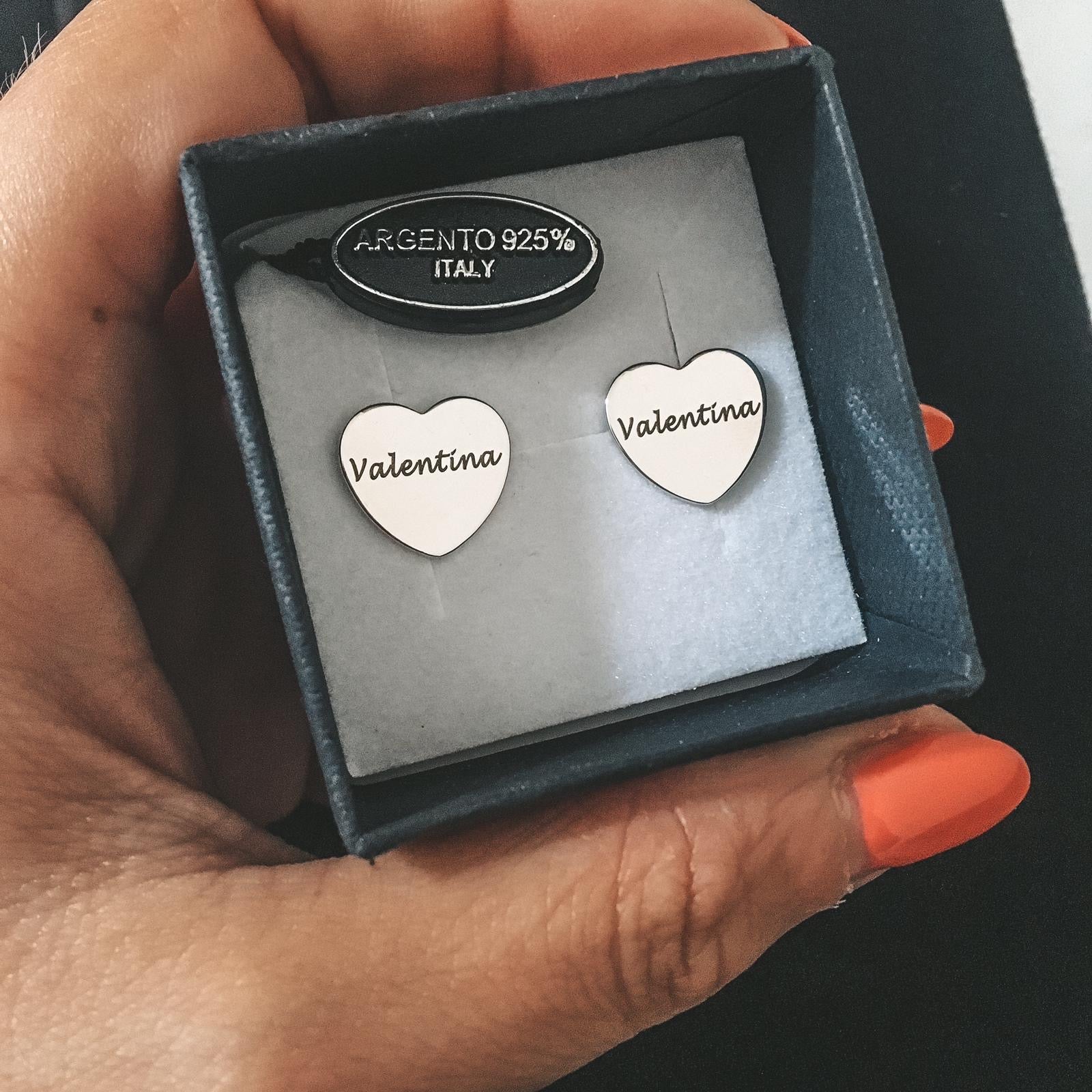 RabiossaJewels. Orecchini cuore lobo personalizzati. Argento925 (4452950868031)