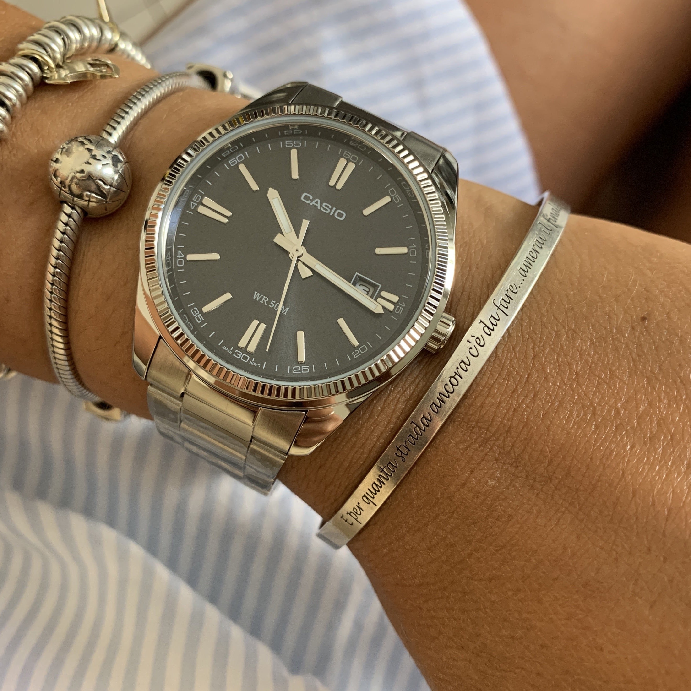 RabiosaJewels. Casio special con quadrante da 39mm nero e segnatempo silver. personalizzabile (4770017968191)