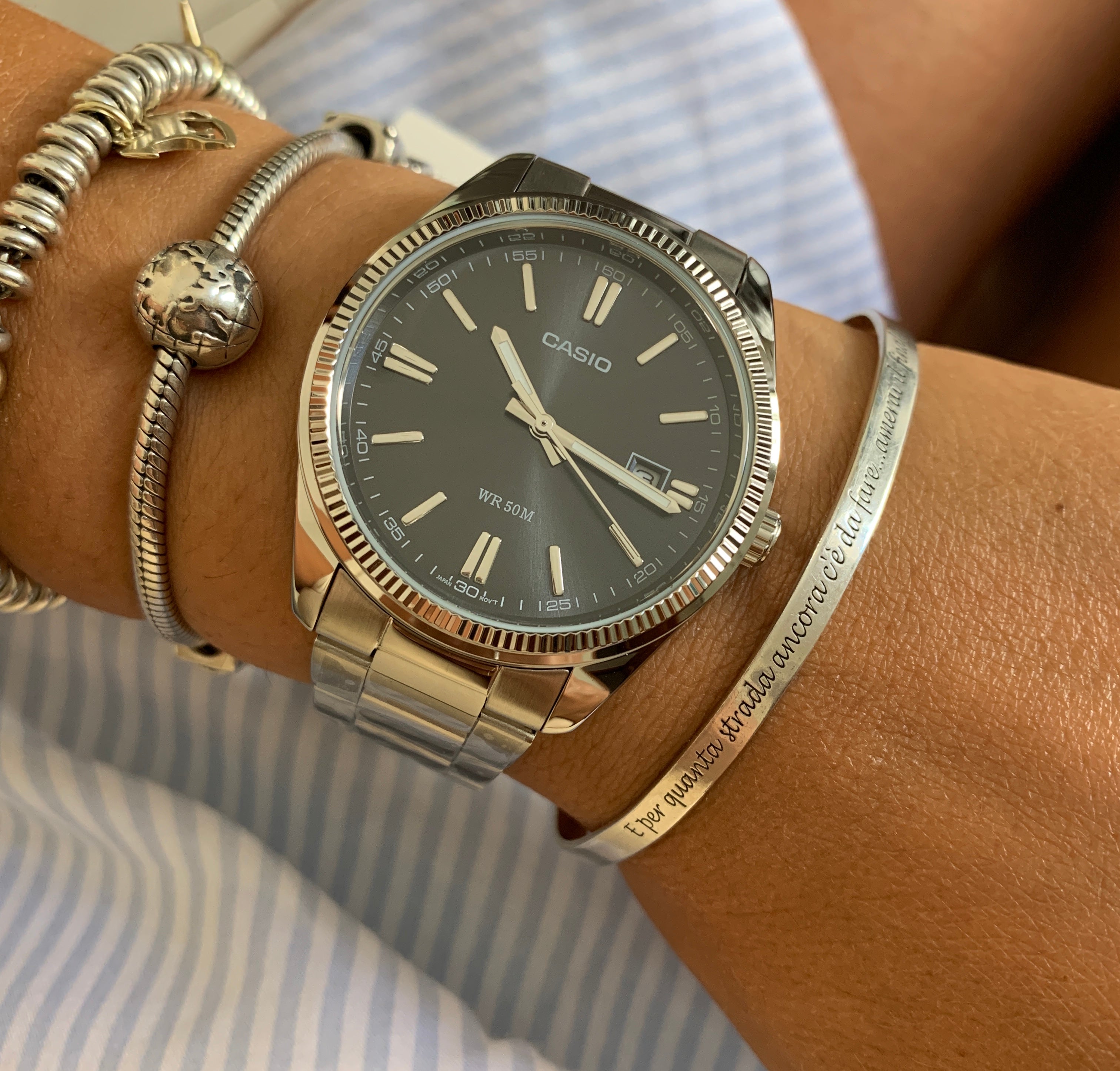 RabiosaJewels. Casio special con quadrante da 39mm nero e segnatempo silver. personalizzabile (4770017968191)