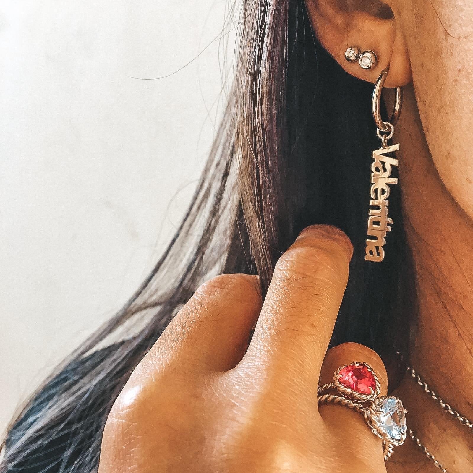 RabiosaJewels. mono hoop con nome in argento925. (4452943069247)