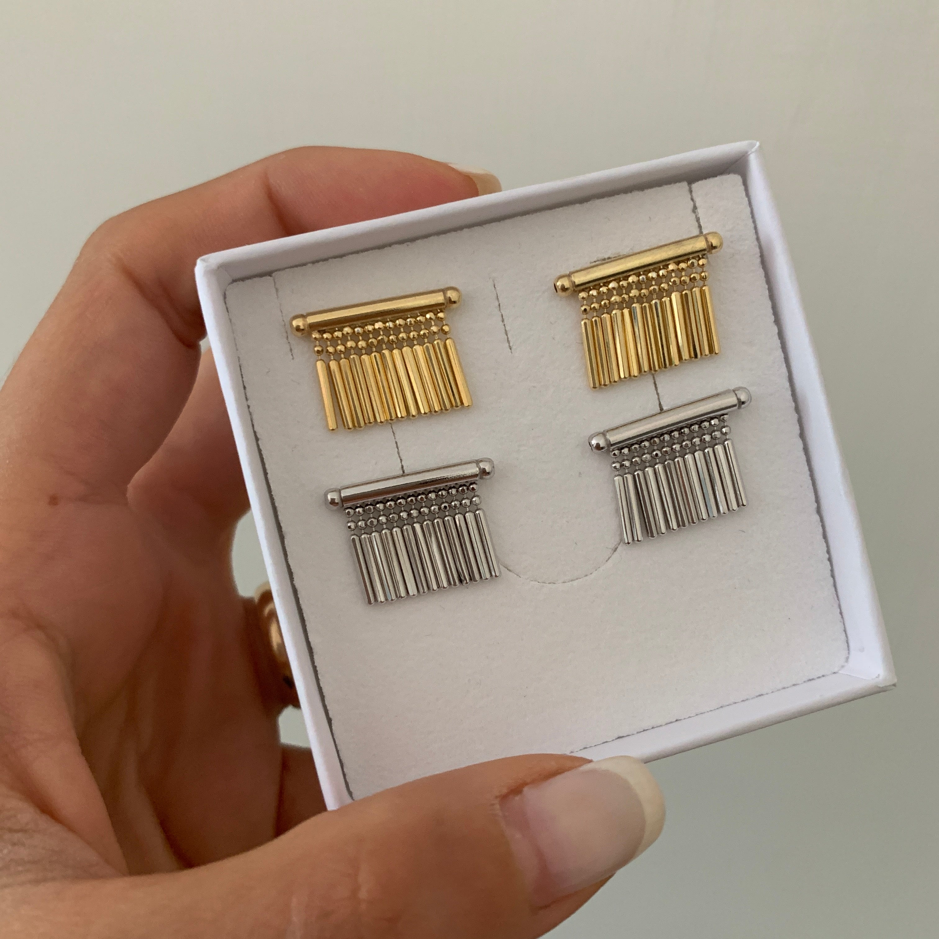 RabiosaJewels. orecchini iside in argento925. silver e gold.