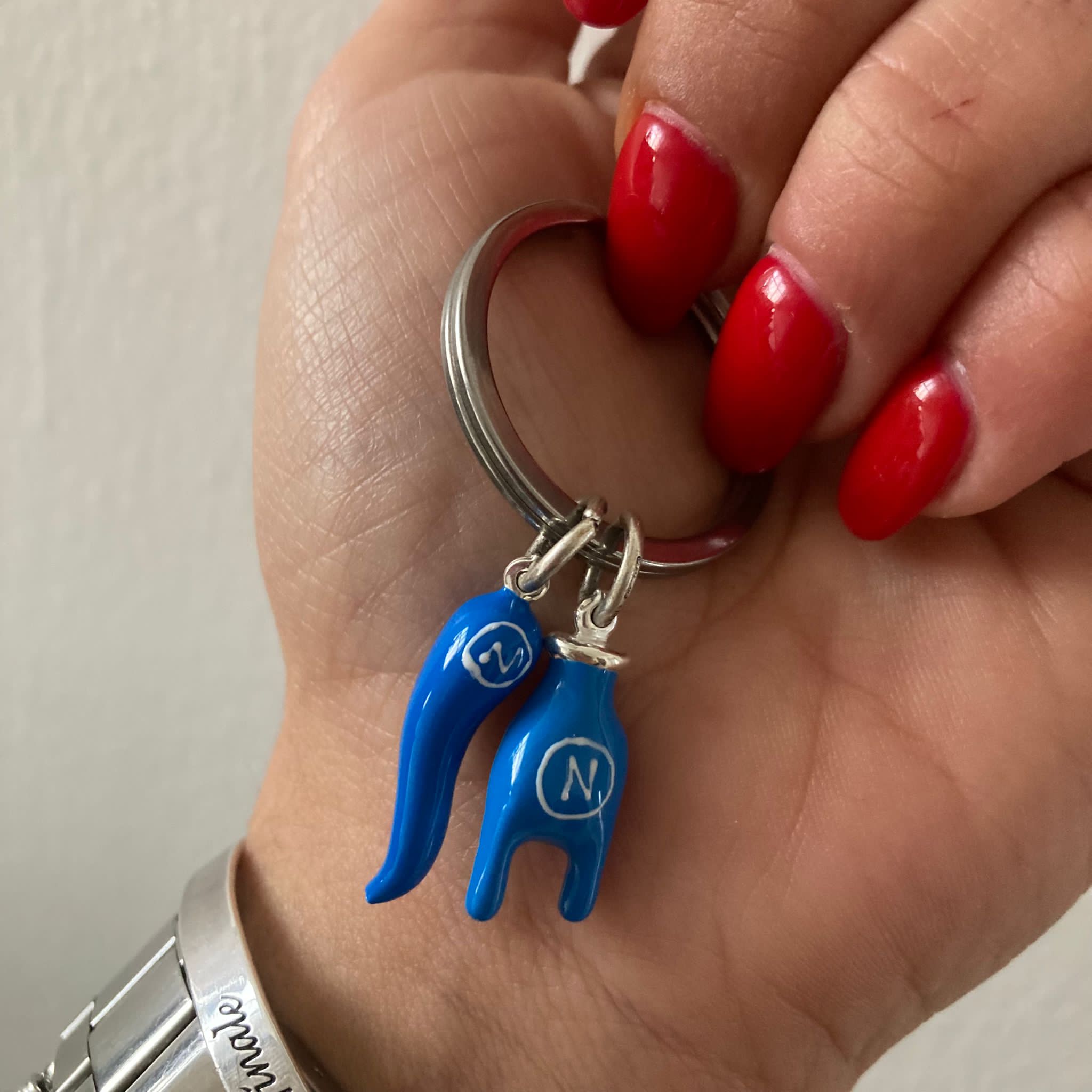 RabiosaJewels. portachiavi corno e corna forza napoli.