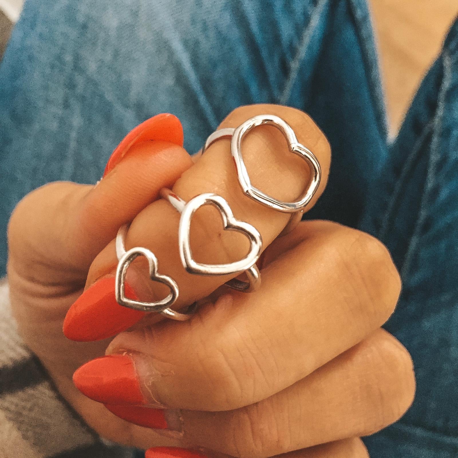 anelli filocuore grande, piccolo e da falange. argento925 regolabili. RabiosaJewels (4369210802239)