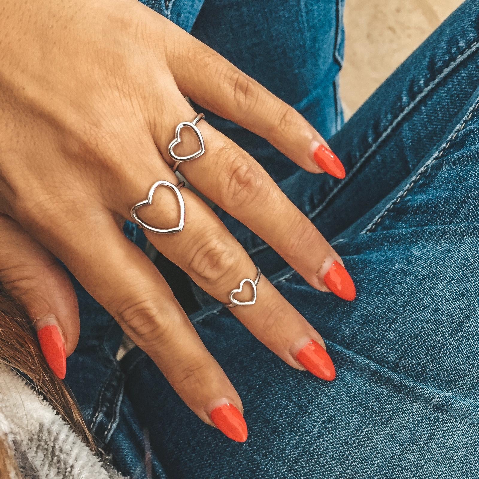 anelli openheart in argento925 regolabili. grande, piccolo e da falange. RabiosaJewels. (4369210802239)