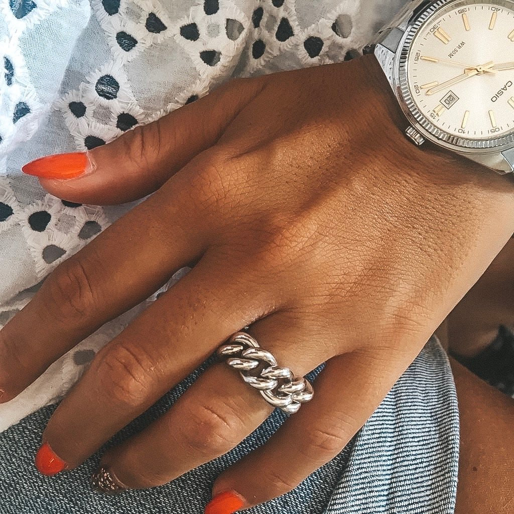 anello catena groumetta in argento925. versione silver. RabiosaJewels (4366681702463)