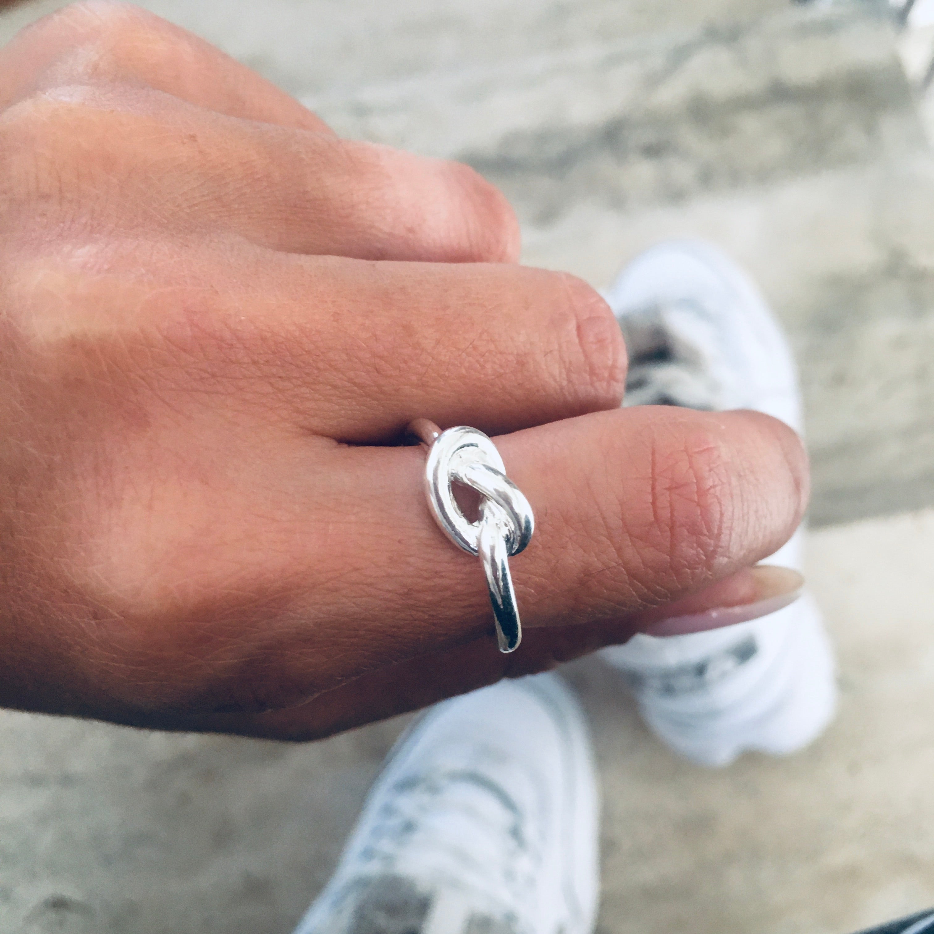 ANELLO NODO BIG DA DONNA. RABIOSAJEWELS.ARGENTO 925.REGOLABILE