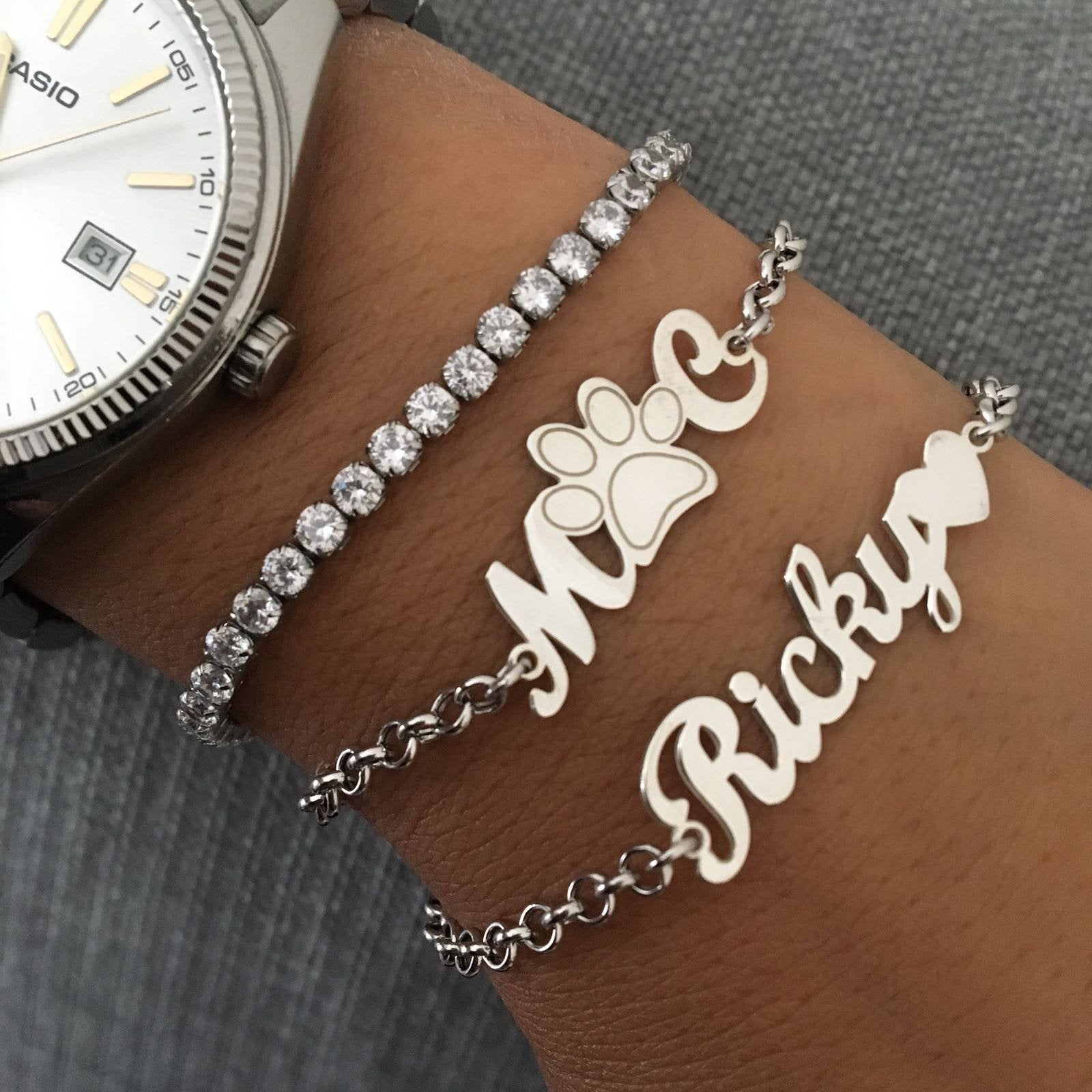 bracciale nome. argento 925. silver. bracciale personalizzato. rabiosajewels (4391200653375)