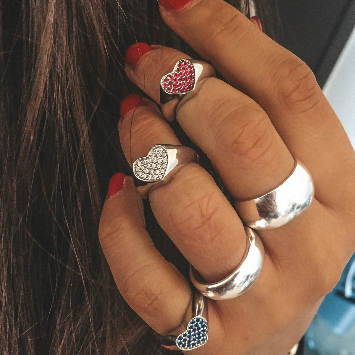 Anello Mignolo In Argento Sterling, Anello Midi Regolabile