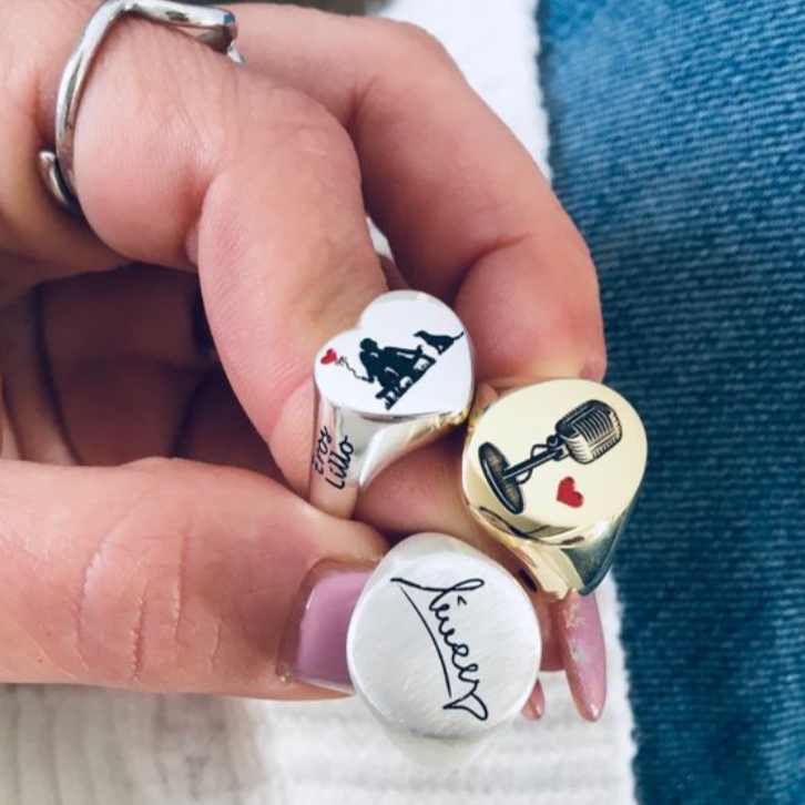 chevalier da anulare donna personalizzato in argento 925. Rabiosa Jewels