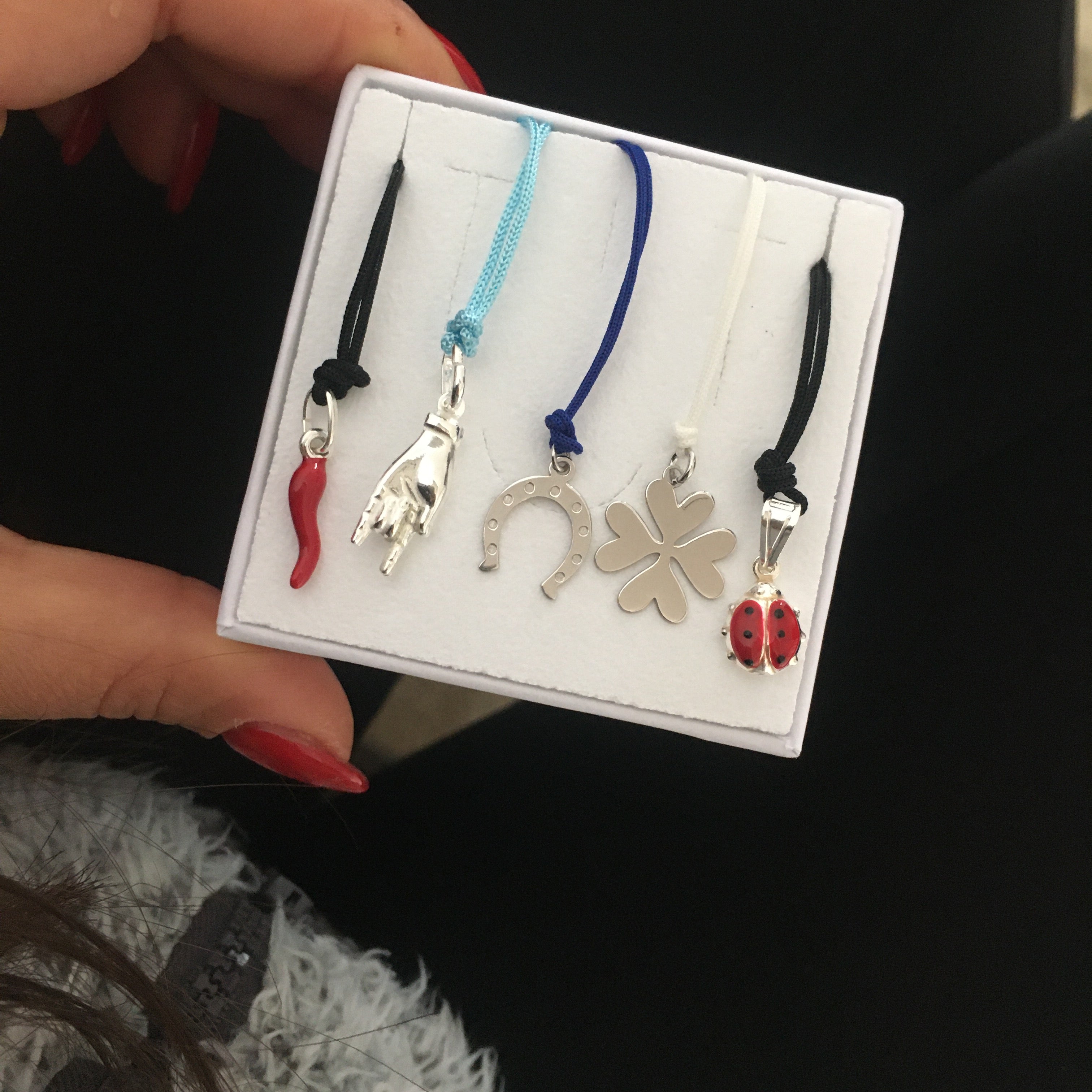 Cordoncino Colorato con CIONDOLO ARGENTO 925 (6089831874752)