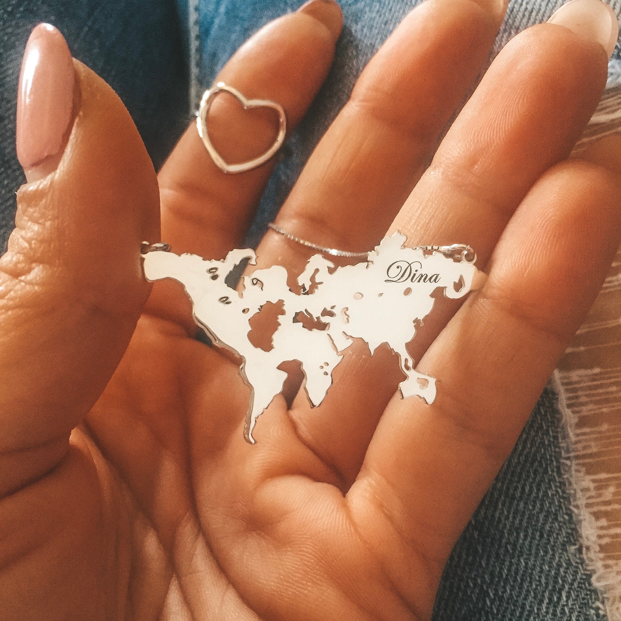 Collana mondo personalizzata. argento925. rabiosajewels (4379655045183)