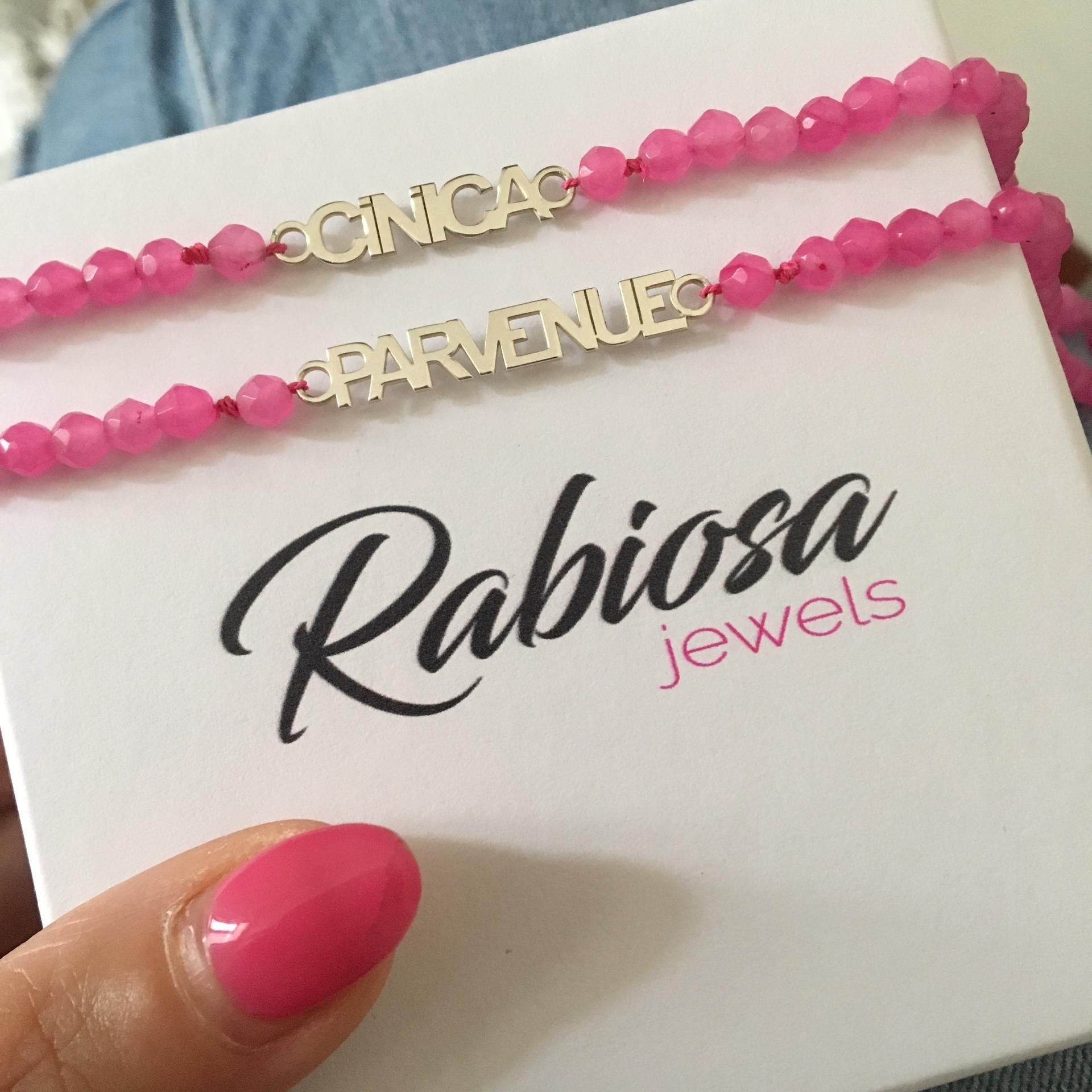 collana nome con cristalli colorati. argento925. silver. gold. rabiosajewels. cinica. parvenue (4379068923967)