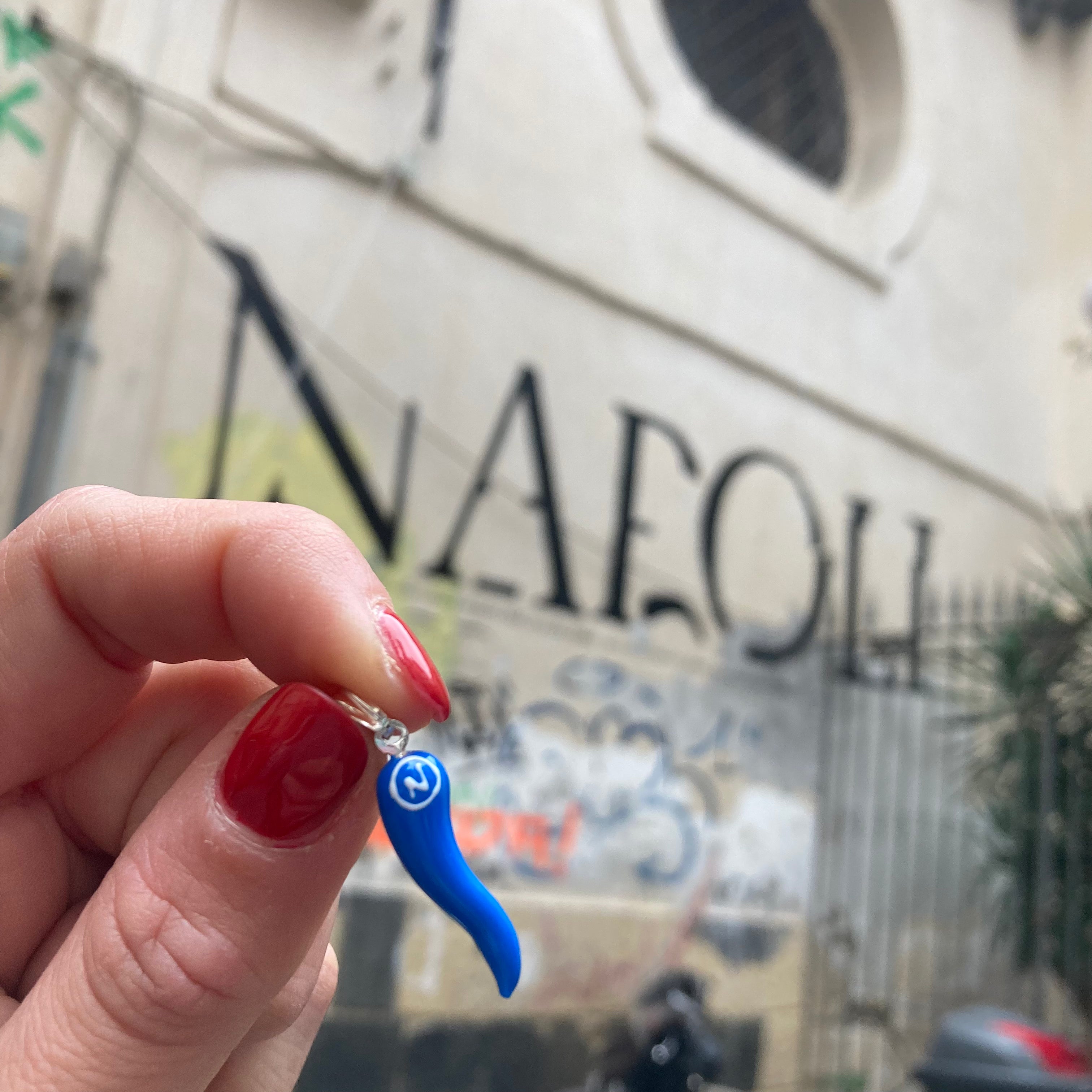ciondolo corno forza napoli in argento 925. RabiosaJewels