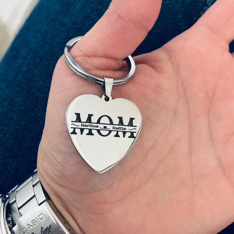 portachiavi in acciaio inox a forma di cuore petsonalizzato. RabiosaJewels. idea regalo per festa della mamma