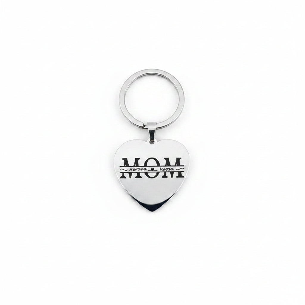 portachiavi in acciaio inox a forma di cuore petsonalizzato. RabiosaJewels. idea regalo per festa della mamma