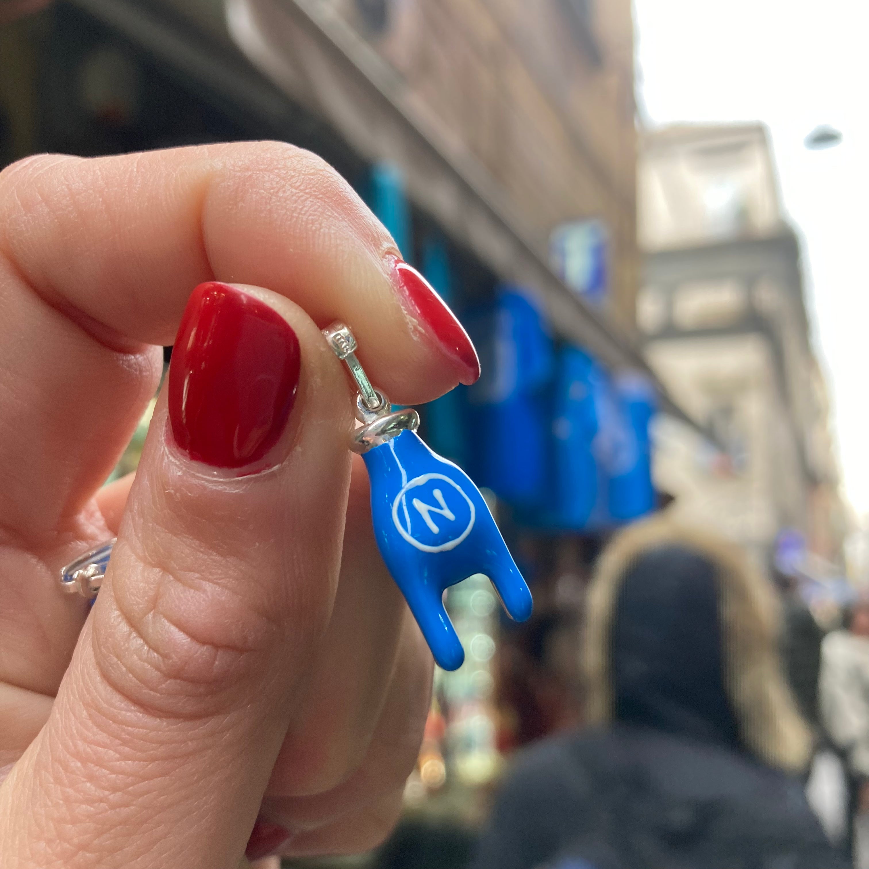 ciondolo corna forza napoli in argento 925. RabiosaJewels