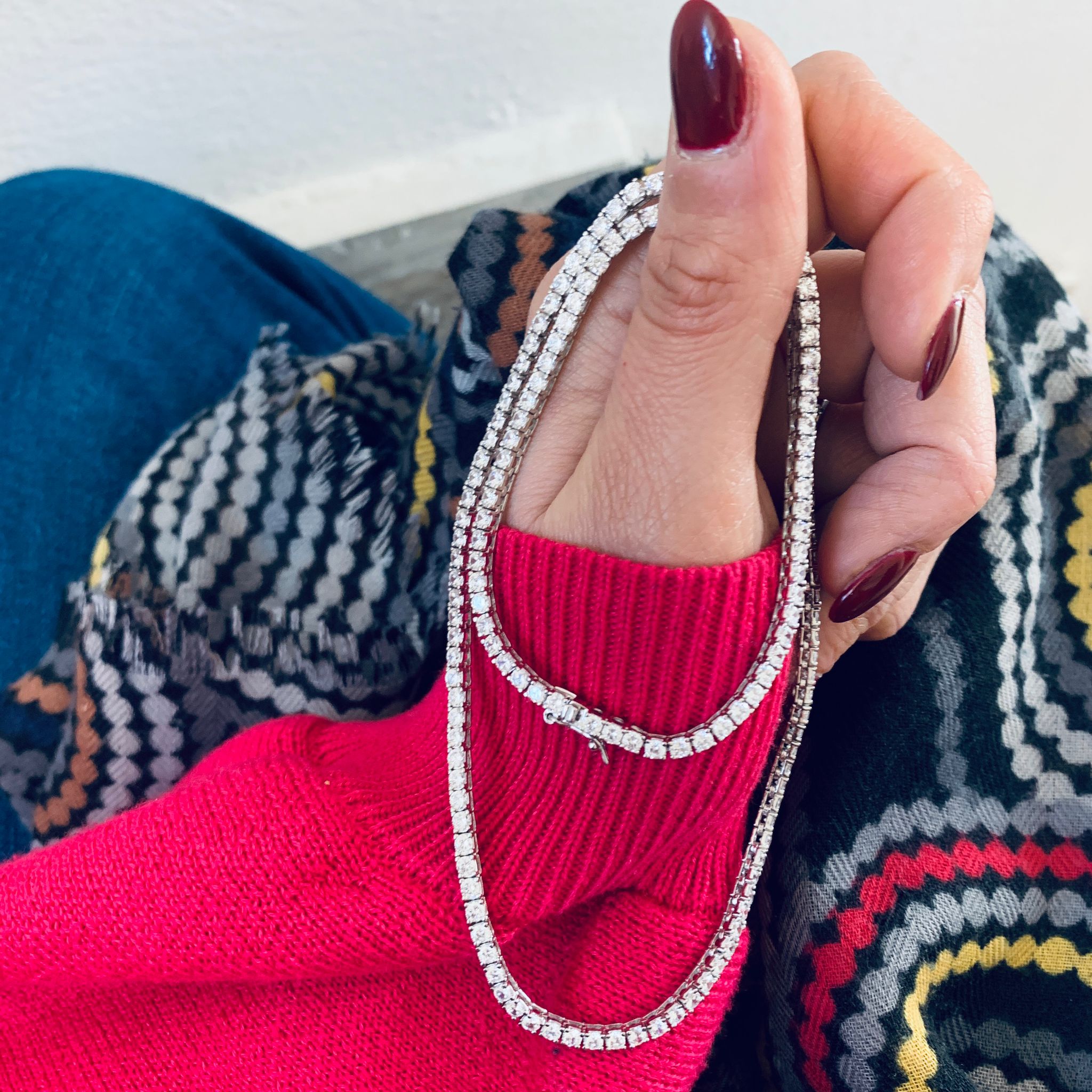 collana tennis luxury in argento 925 con zirconi. RabiosaJewels