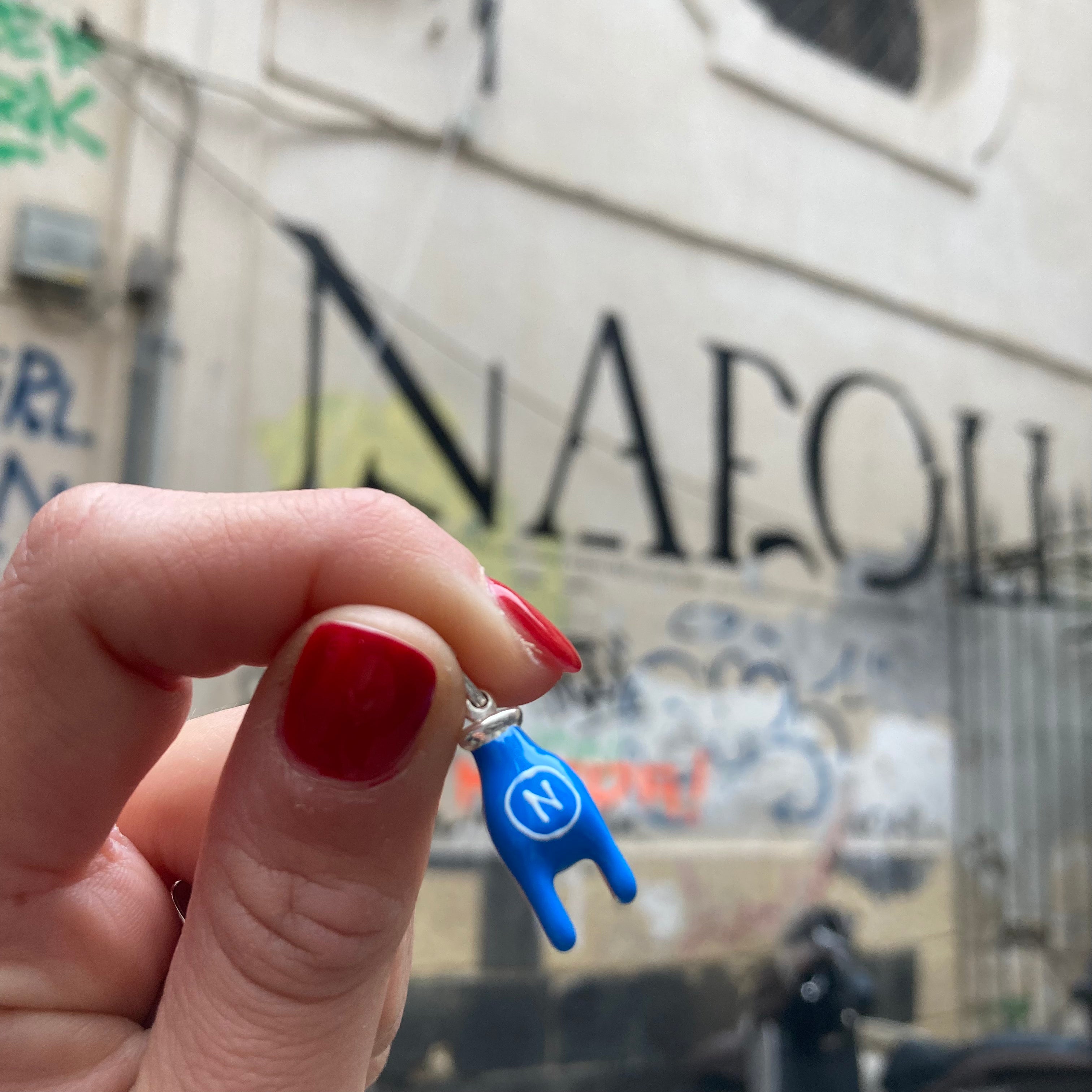 ciondolo corna forza napoli in argento 925. RabiosaJewels