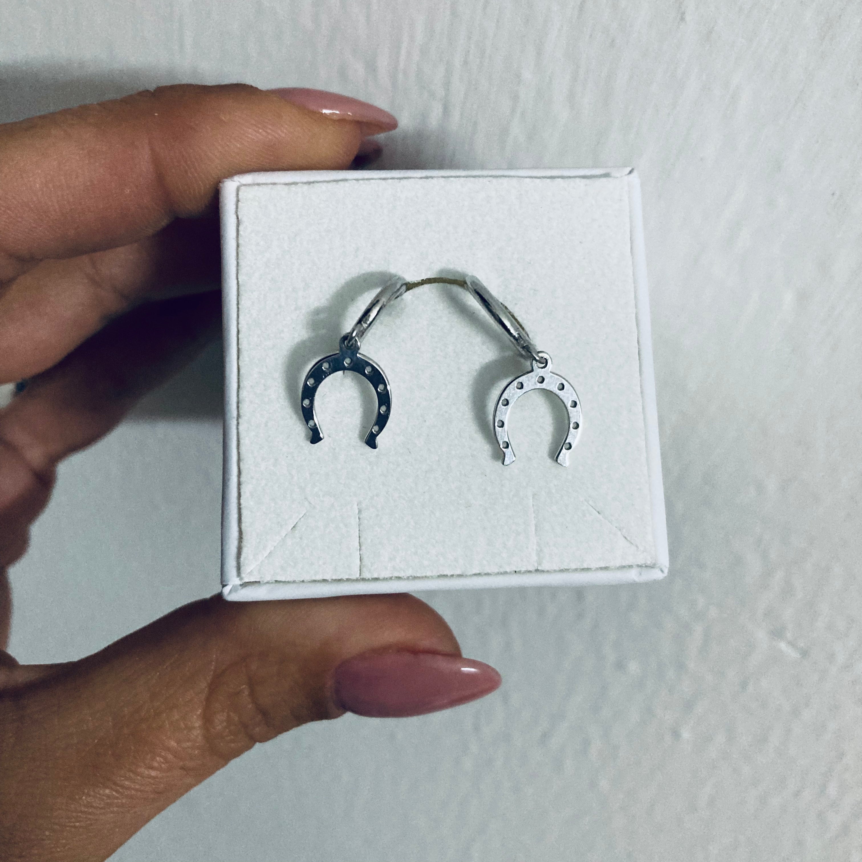 hoops con mini ferro di cavallo in argento 925. RabiosaJewels