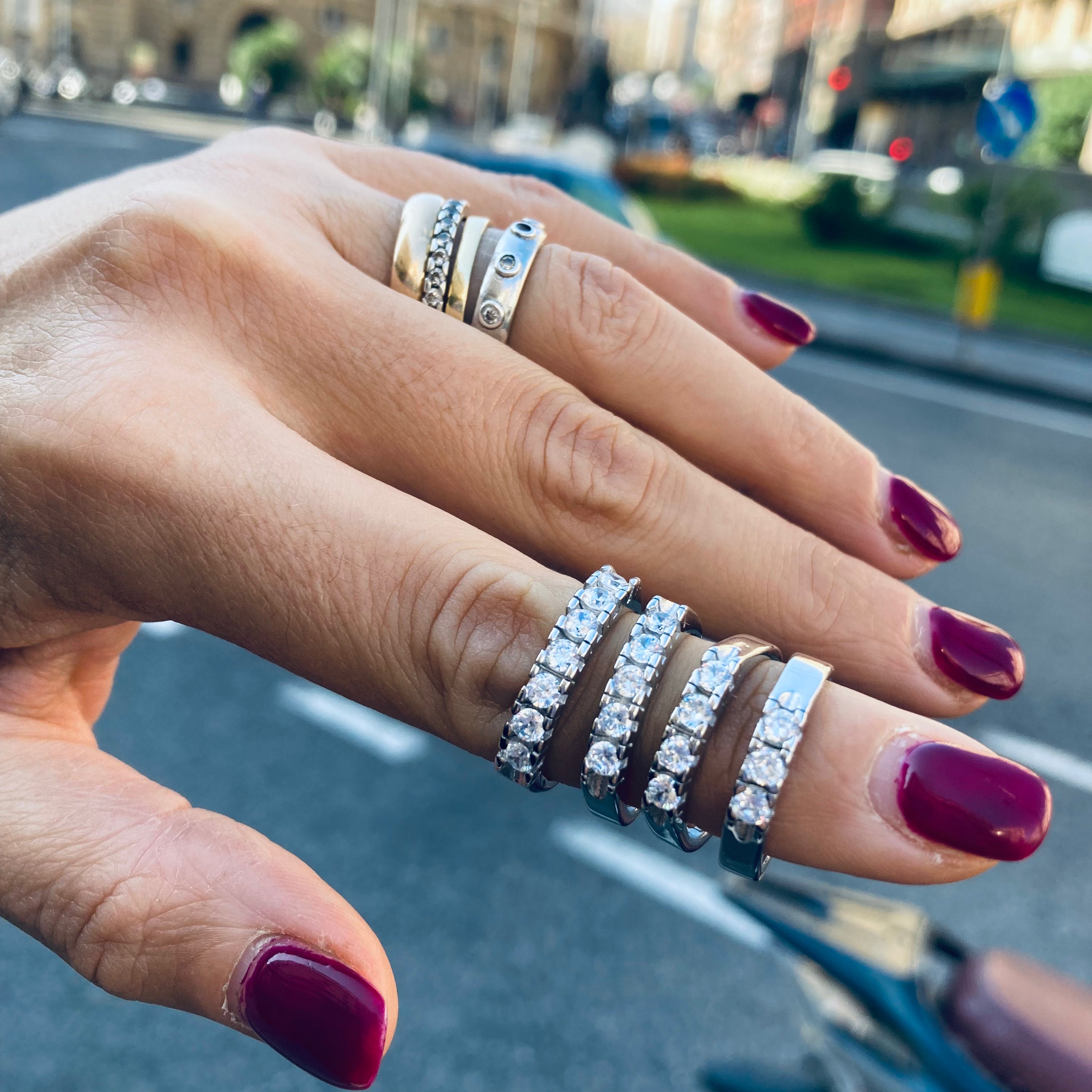 semi veretta in argento 925 con zirconi di RabiosaJewels