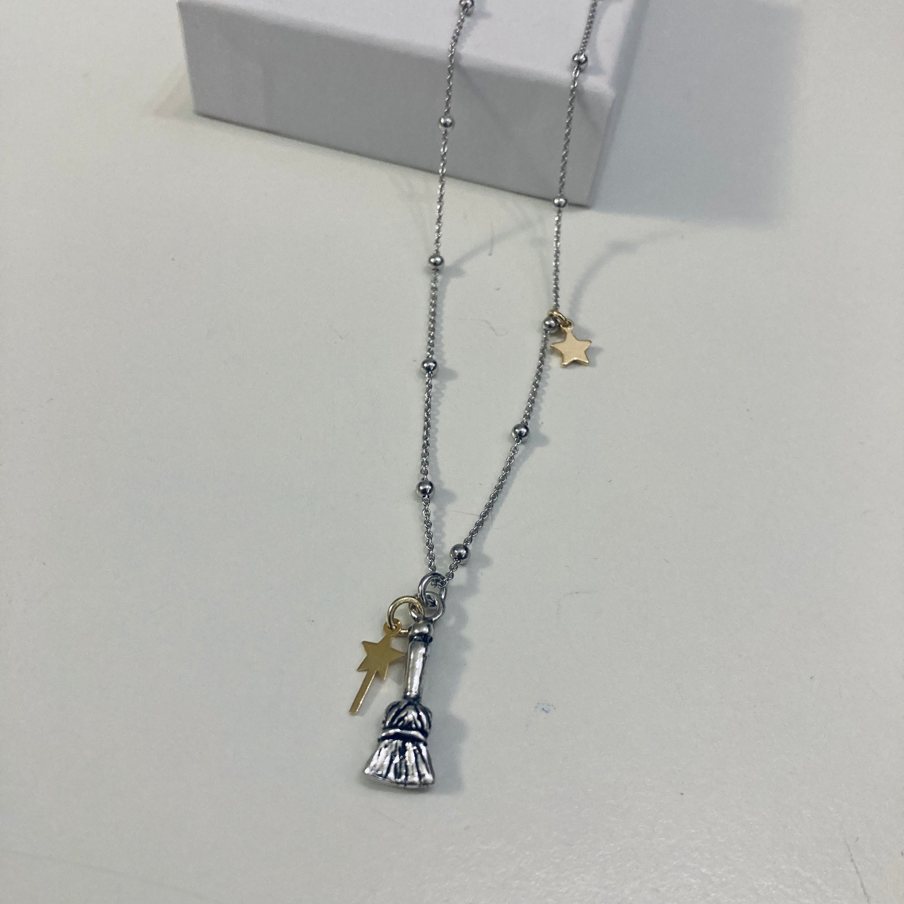 collana scopa saggina in argento 925 di RabiosaJewels