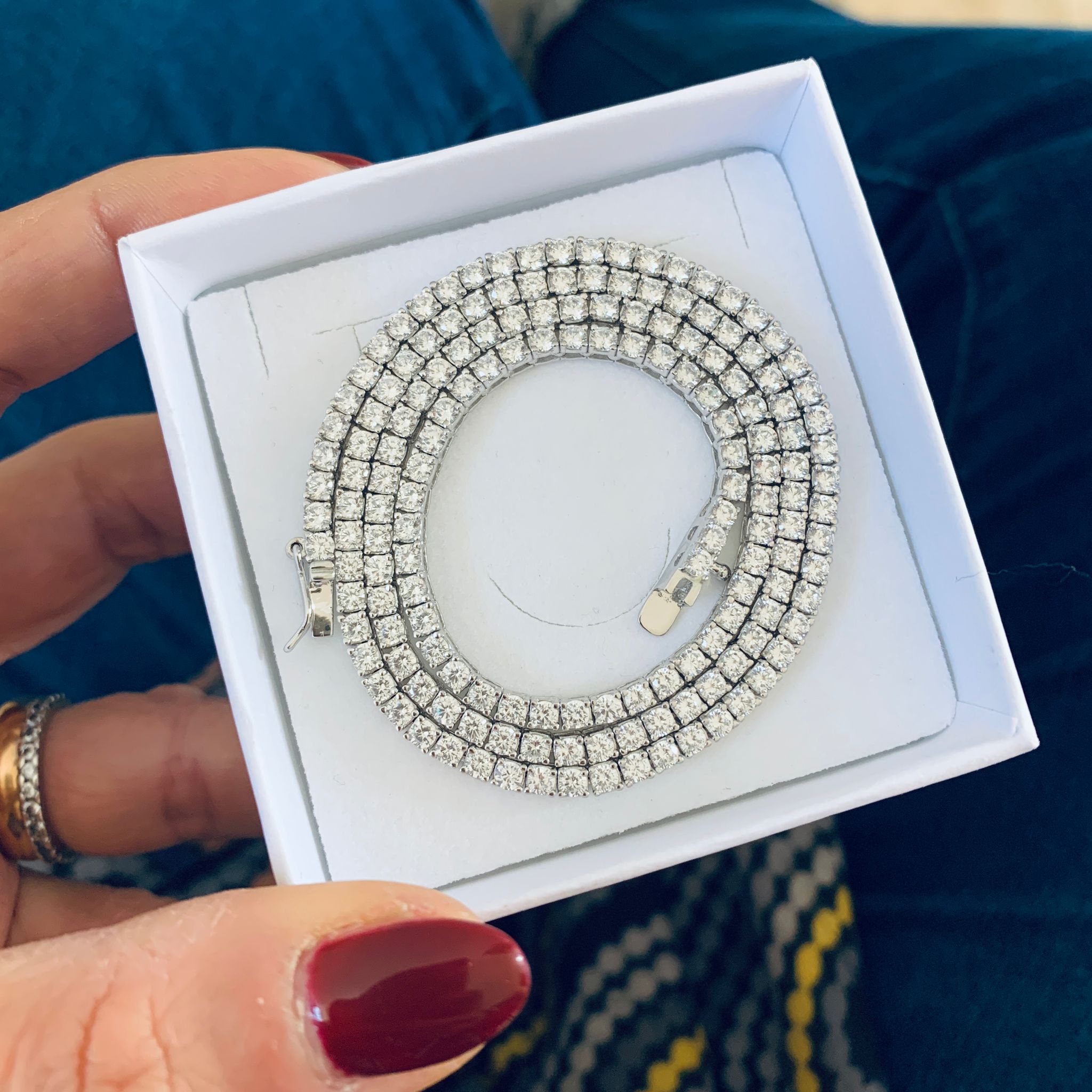 collana tennis luxury in argento 925 con zirconi. RabiosaJewels