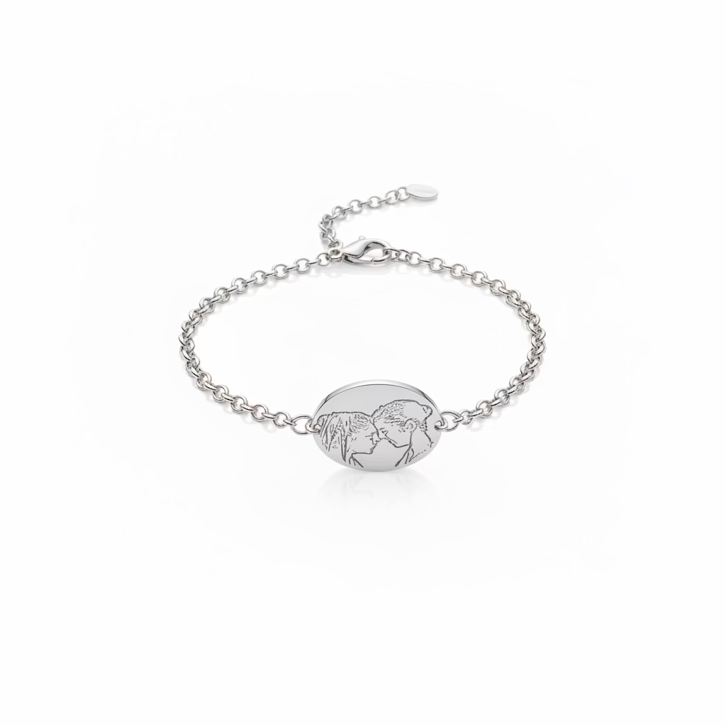 bracciale fotoritratto con ciondolo pendente. argento 925. RabiosaJewels