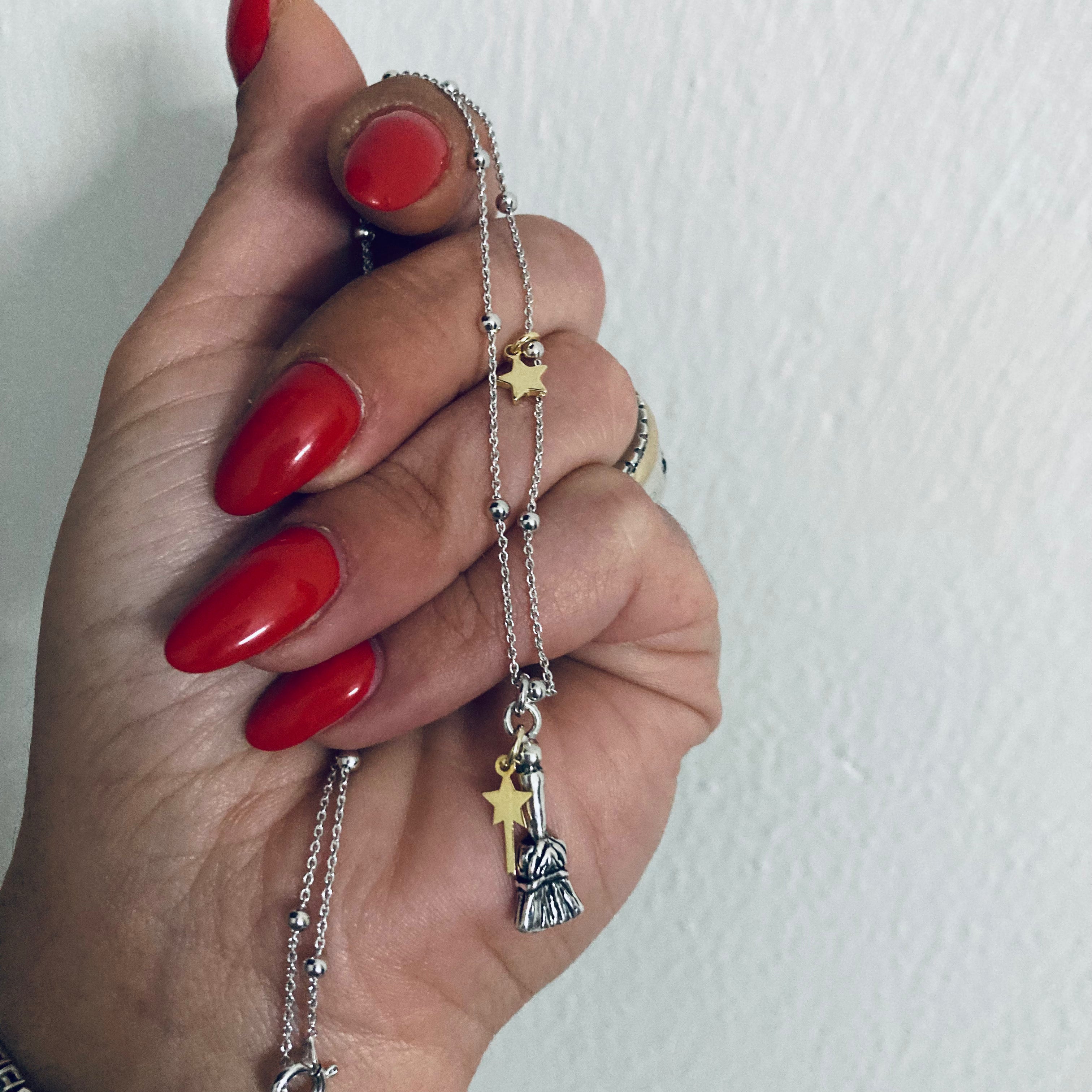 collana scopa saggina in argento 925 di RabiosaJewels