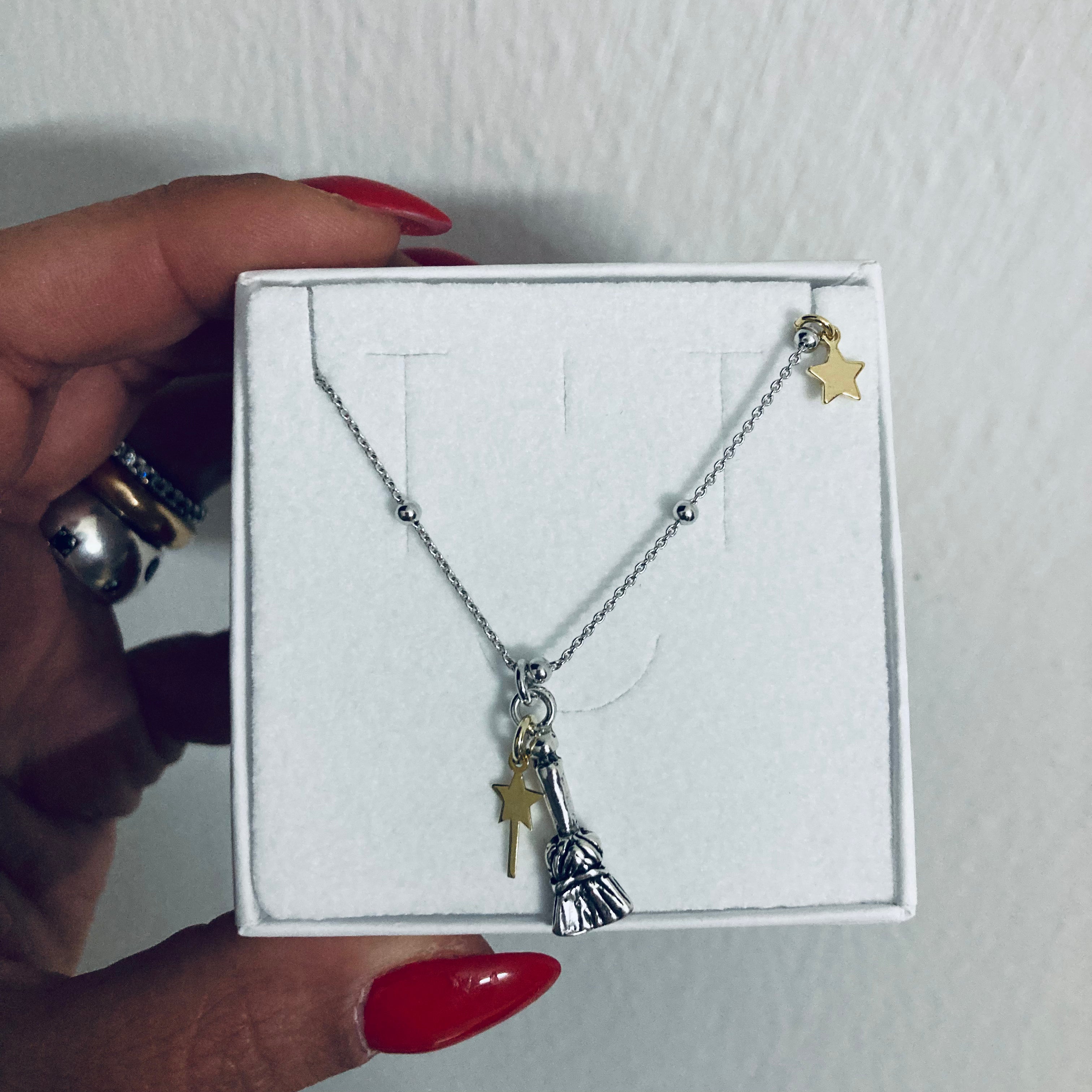 collana scopa saggina in argento 925 di RabiosaJewels