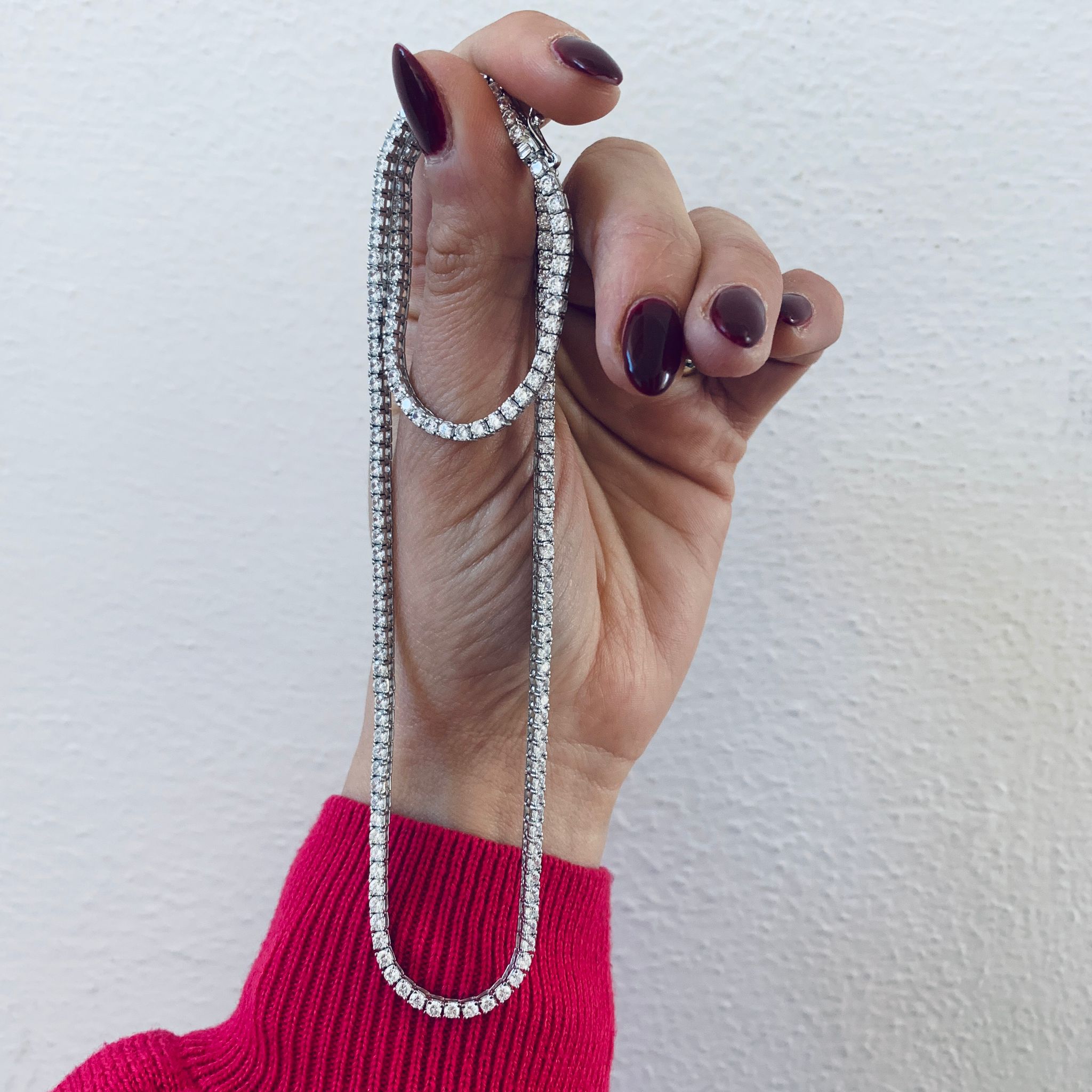 collana tennis luxury in argento 925 con zirconi. RabiosaJewels