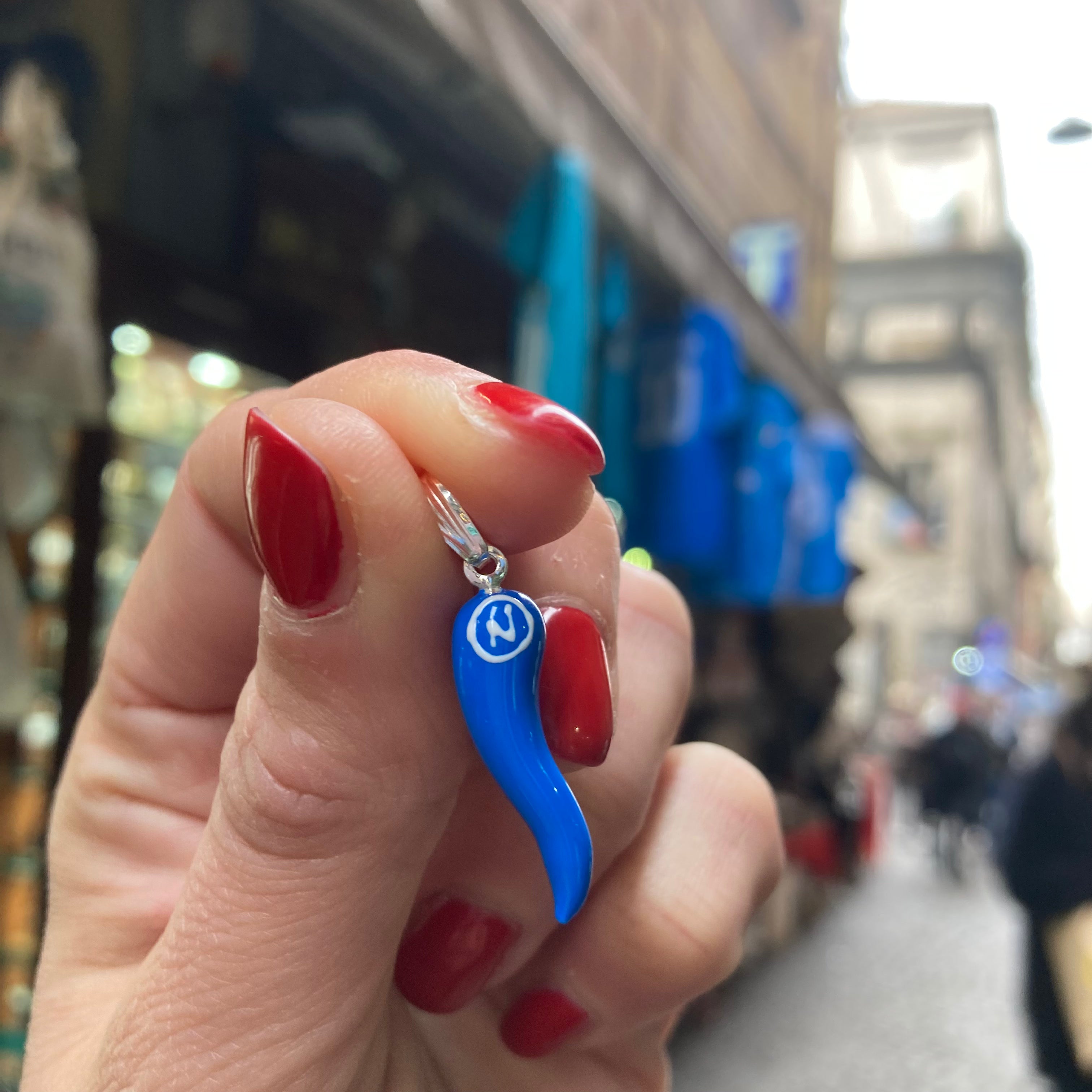 ciondolo corno forza napoli in argento 925. RabiosaJewels