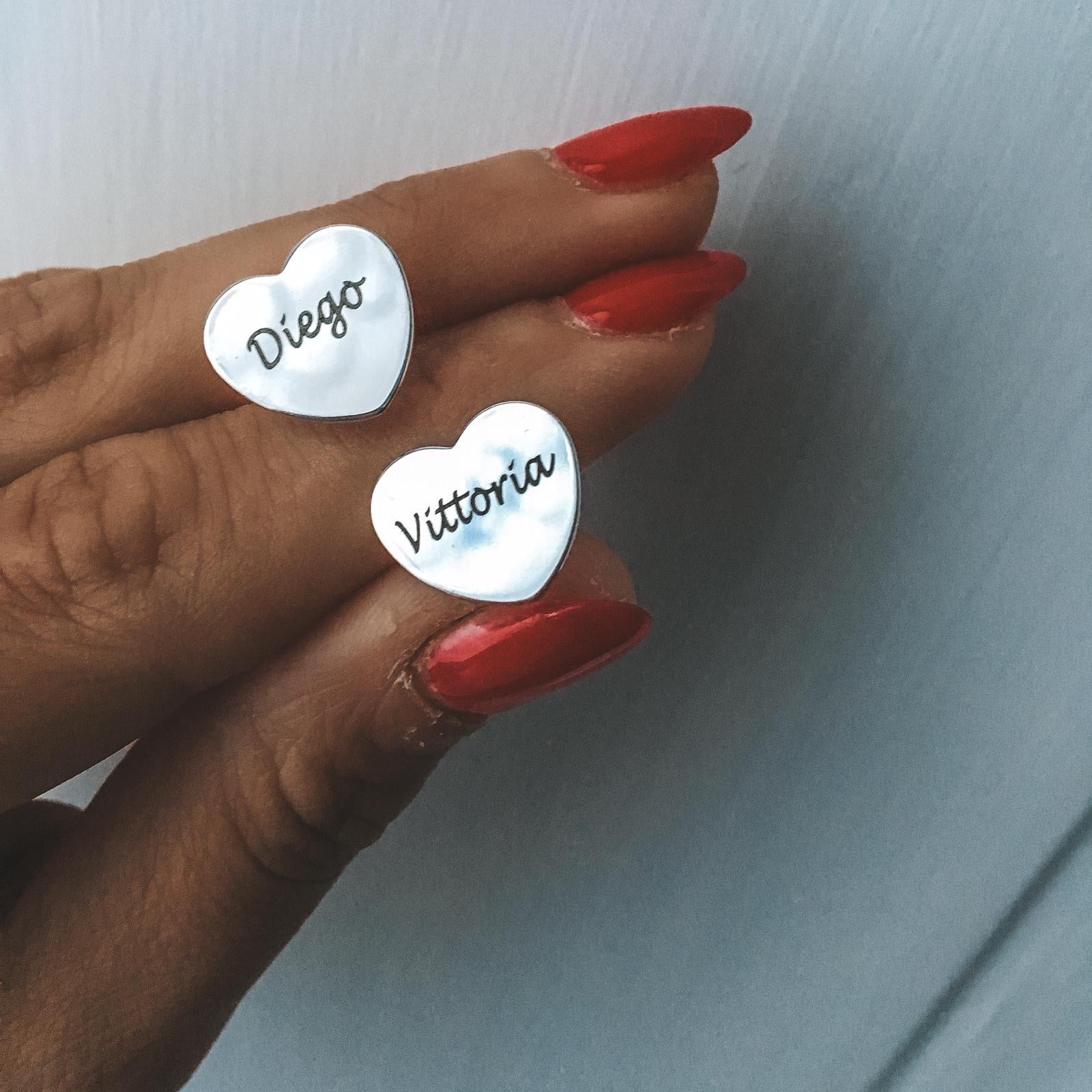 RabiossaJewels. Orecchini cuore lobo personalizzati. Argento925 (4452950868031)