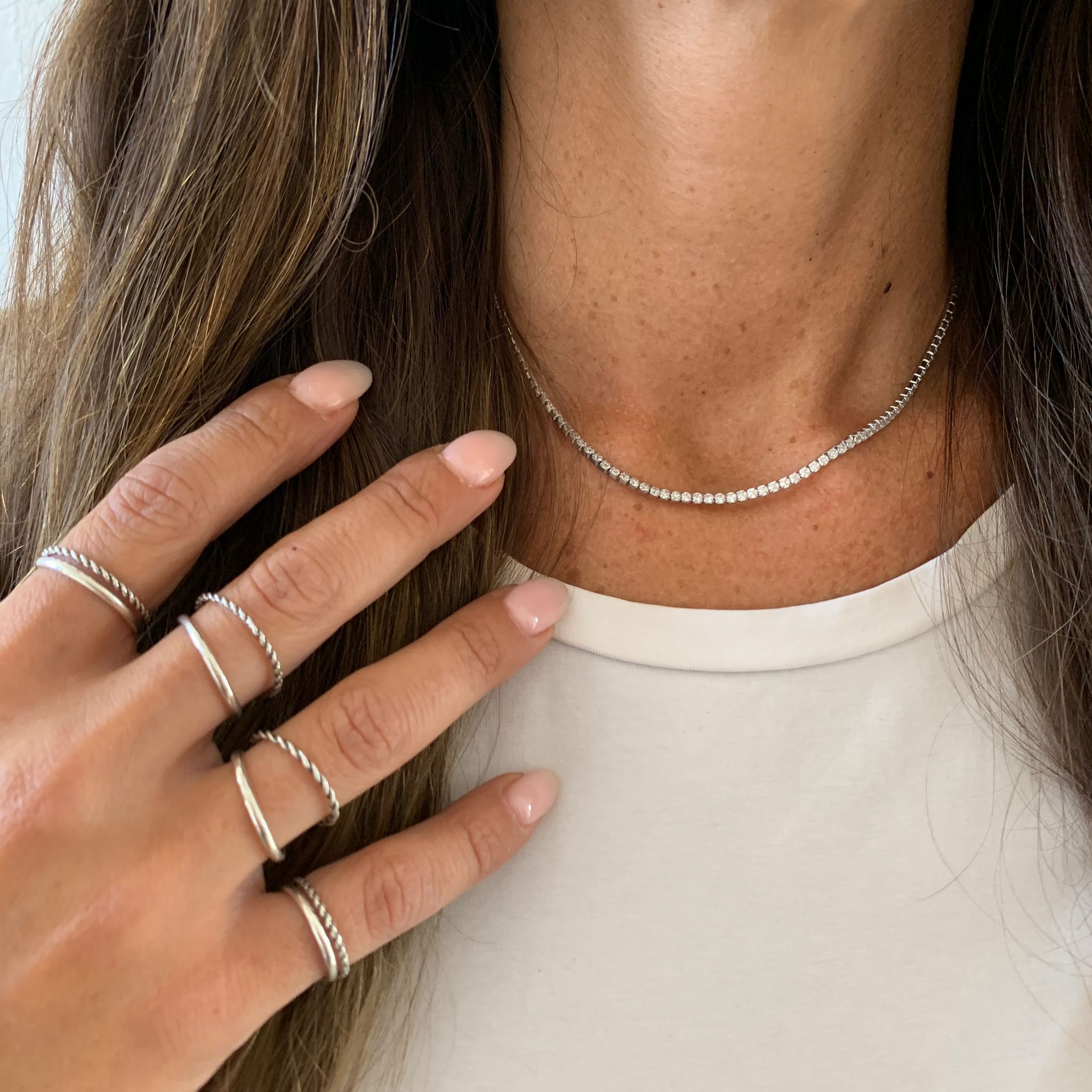 choker tennis in argento 925 e zirconi. Rabiosa Jewels