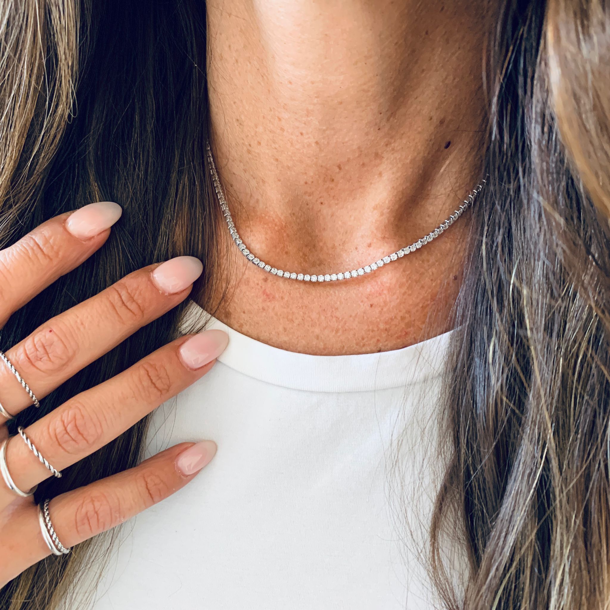 choker tennis in argento 925 e zirconi. Rabiosa Jewels