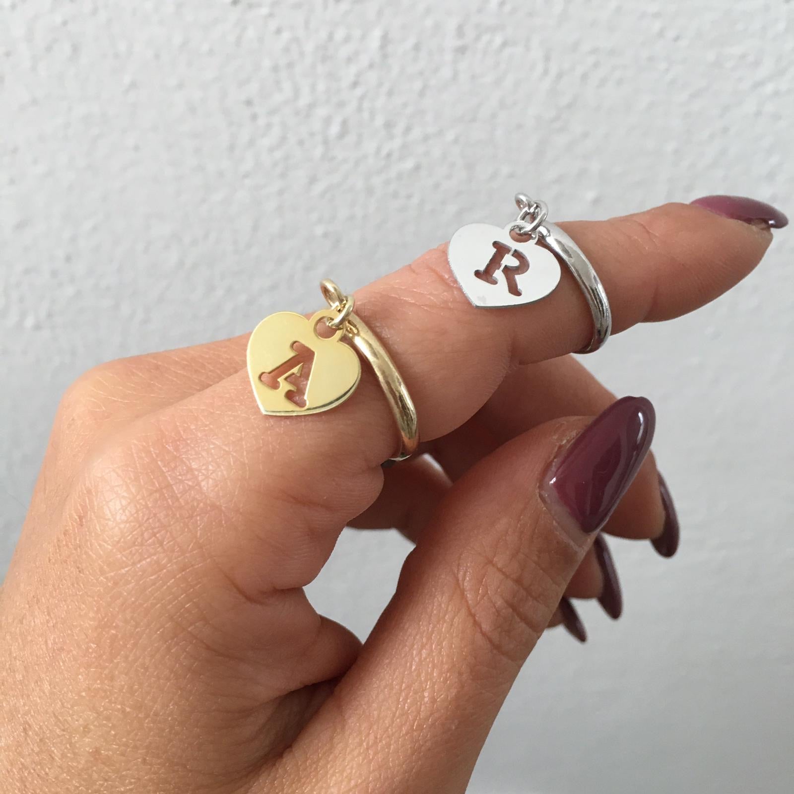 Anello CUORE & INIZIALE (4830309023807)