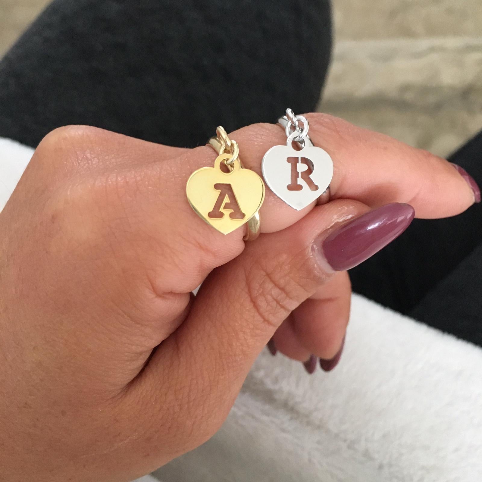 Anello CUORE & INIZIALE (4830309023807)
