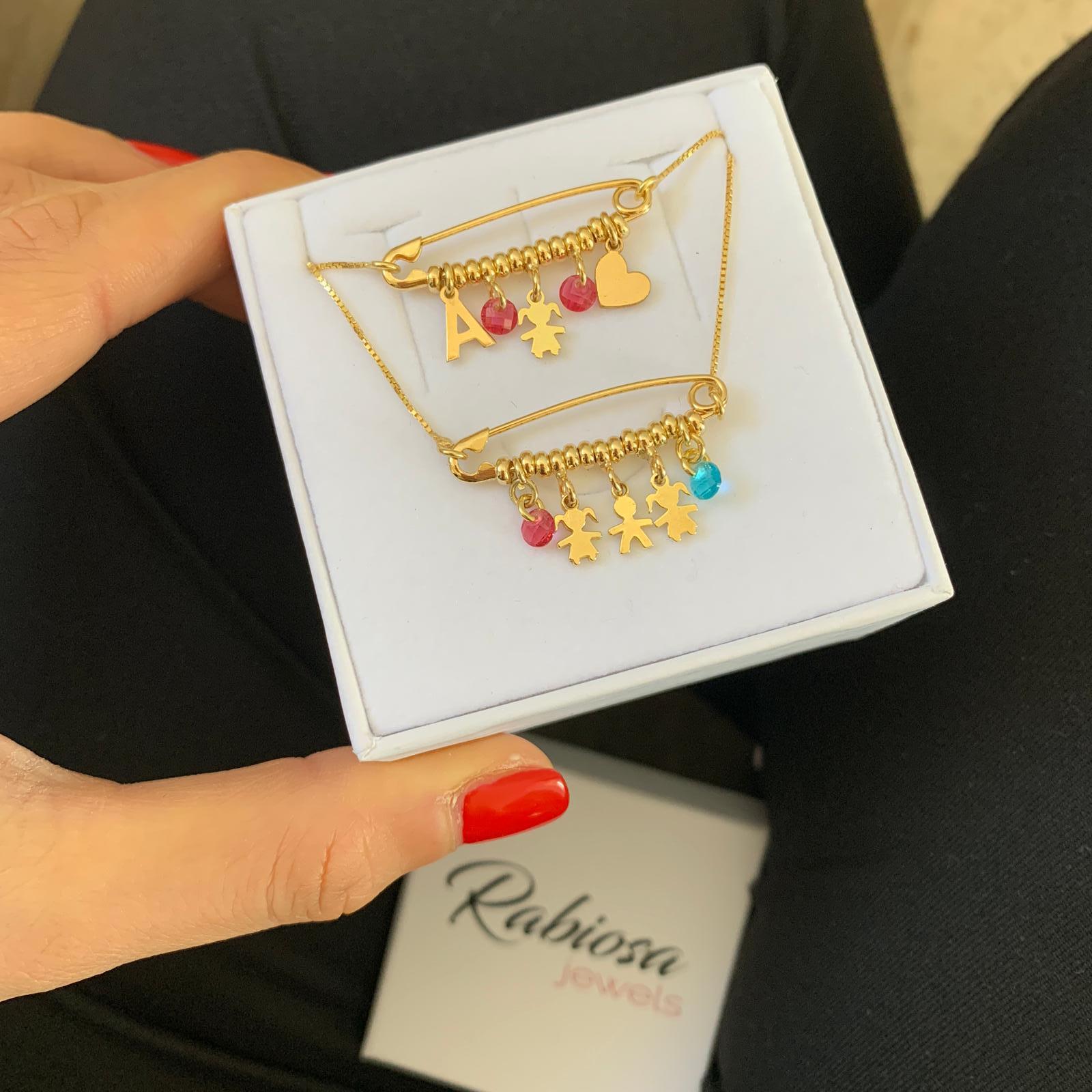 rabiosajewels.collana balia.argento 925. collana per mamme. gold.