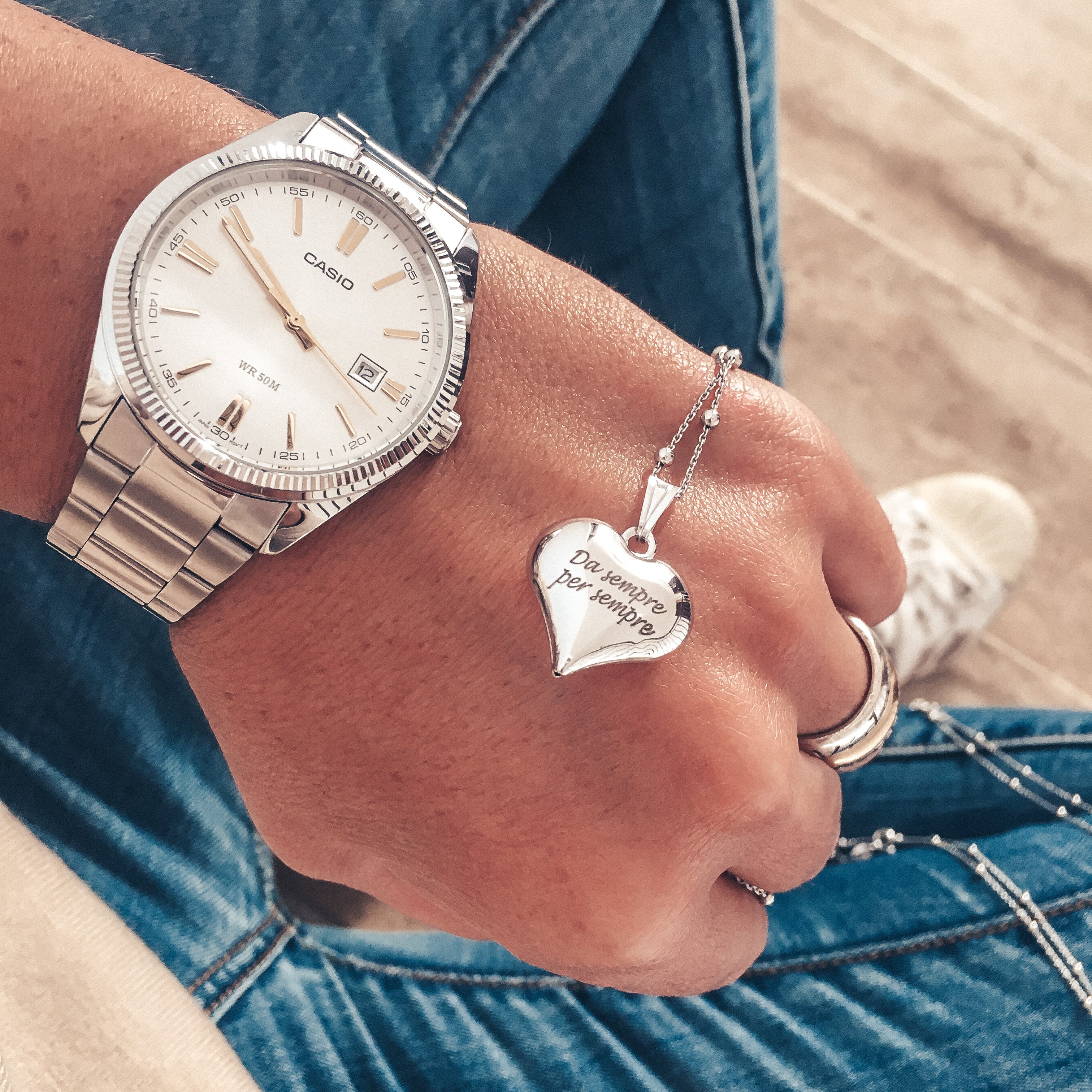 Collana CUORE BOMBATO (6087725678784)