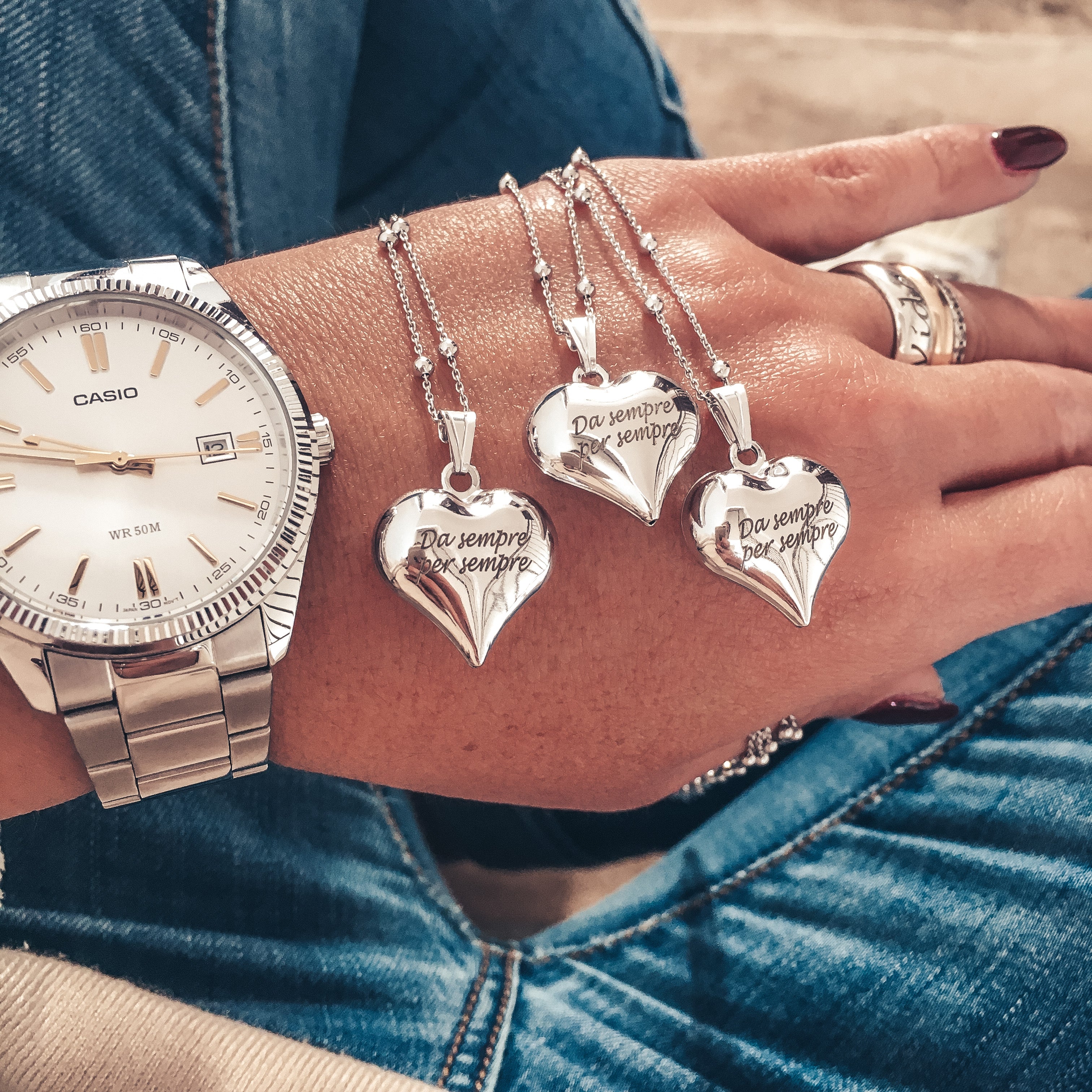 Collana CUORE BOMBATO (6087725678784)