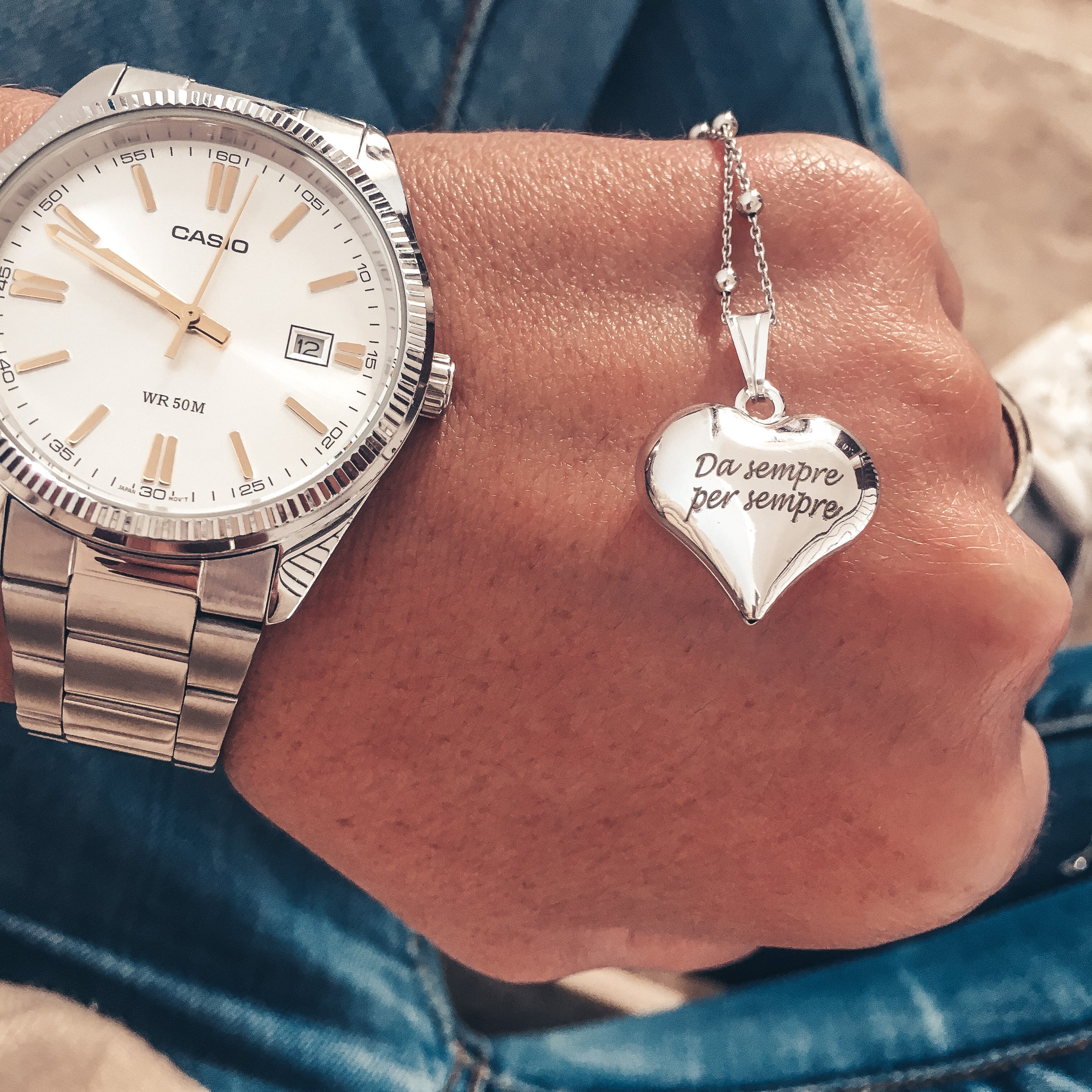 Collana CUORE BOMBATO (6087725678784)