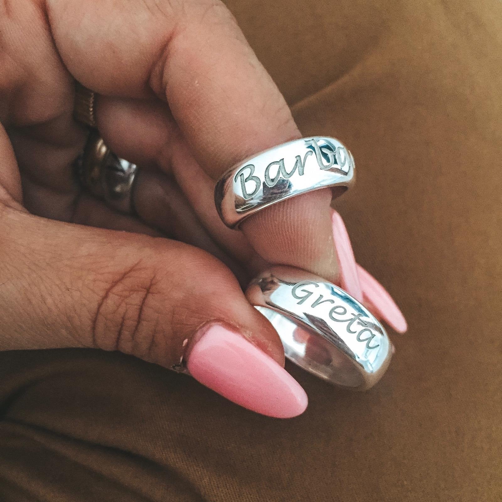 fedoni personalizzati.incisione bianca. tono su tono. argento925. RabiosaJewels (4370229755967)